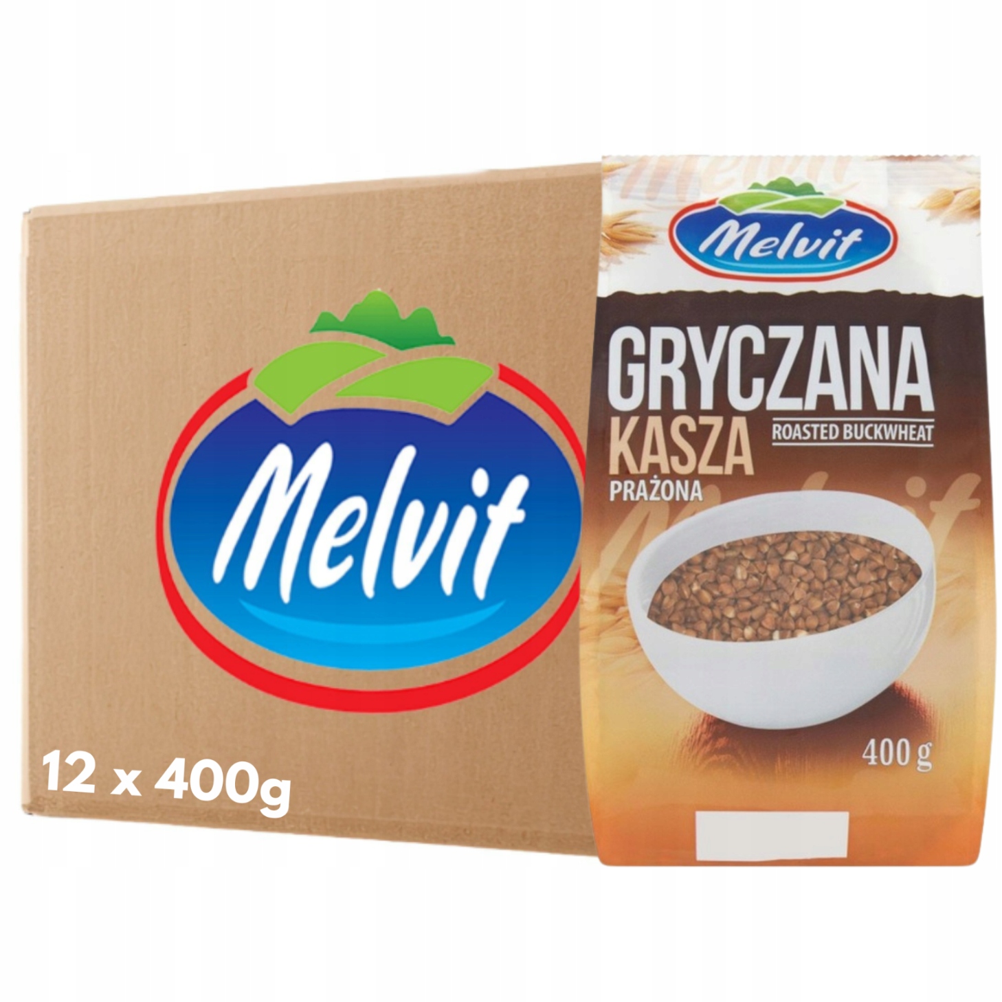 Levně Melvit Pohanková kaše pražená 400 g x 12 kusů