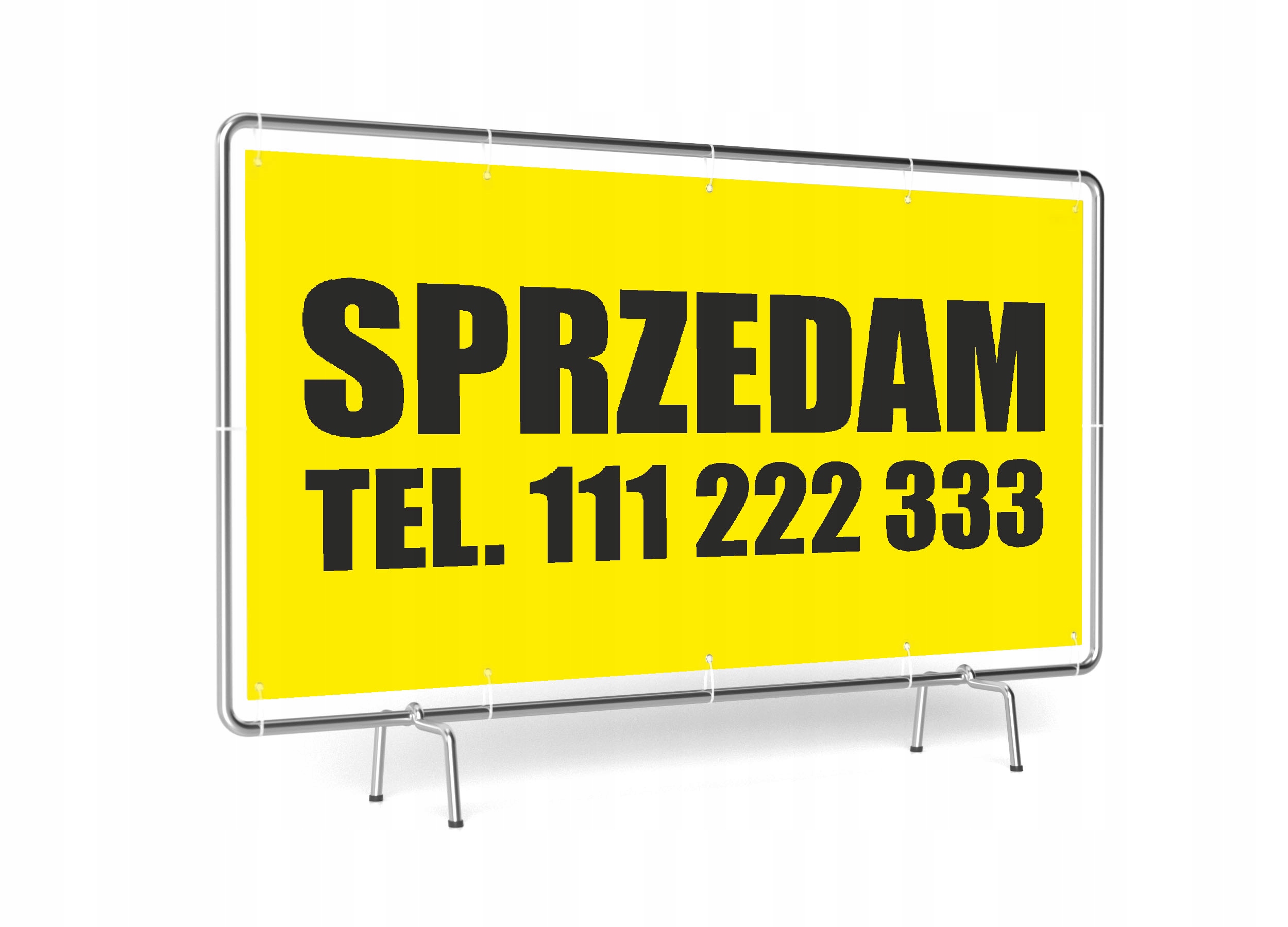 Baner Reklamowy 1x0,5m Sprzedam DOM Działkę Mieszk Marka inny