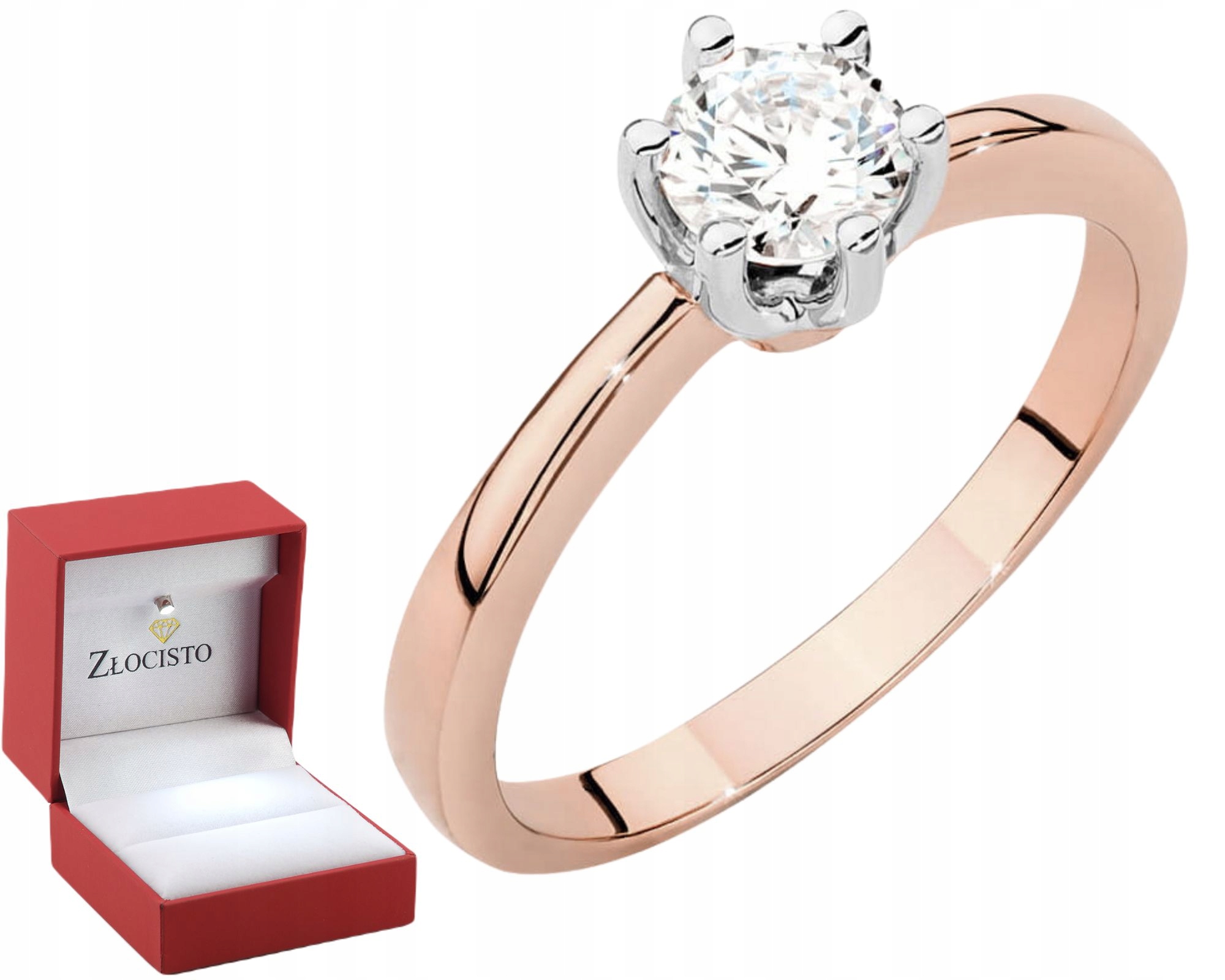 Růžové Zlato Prstýnek S Laboratorním Diamantem Zlato 585 Dárek