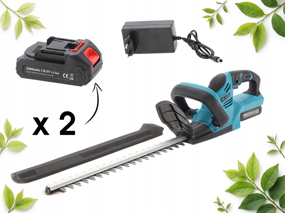 Nożyce Akumulatorowe Do Żywopłotu 21V 2x Aku 400W Nożyce Ogrodowe