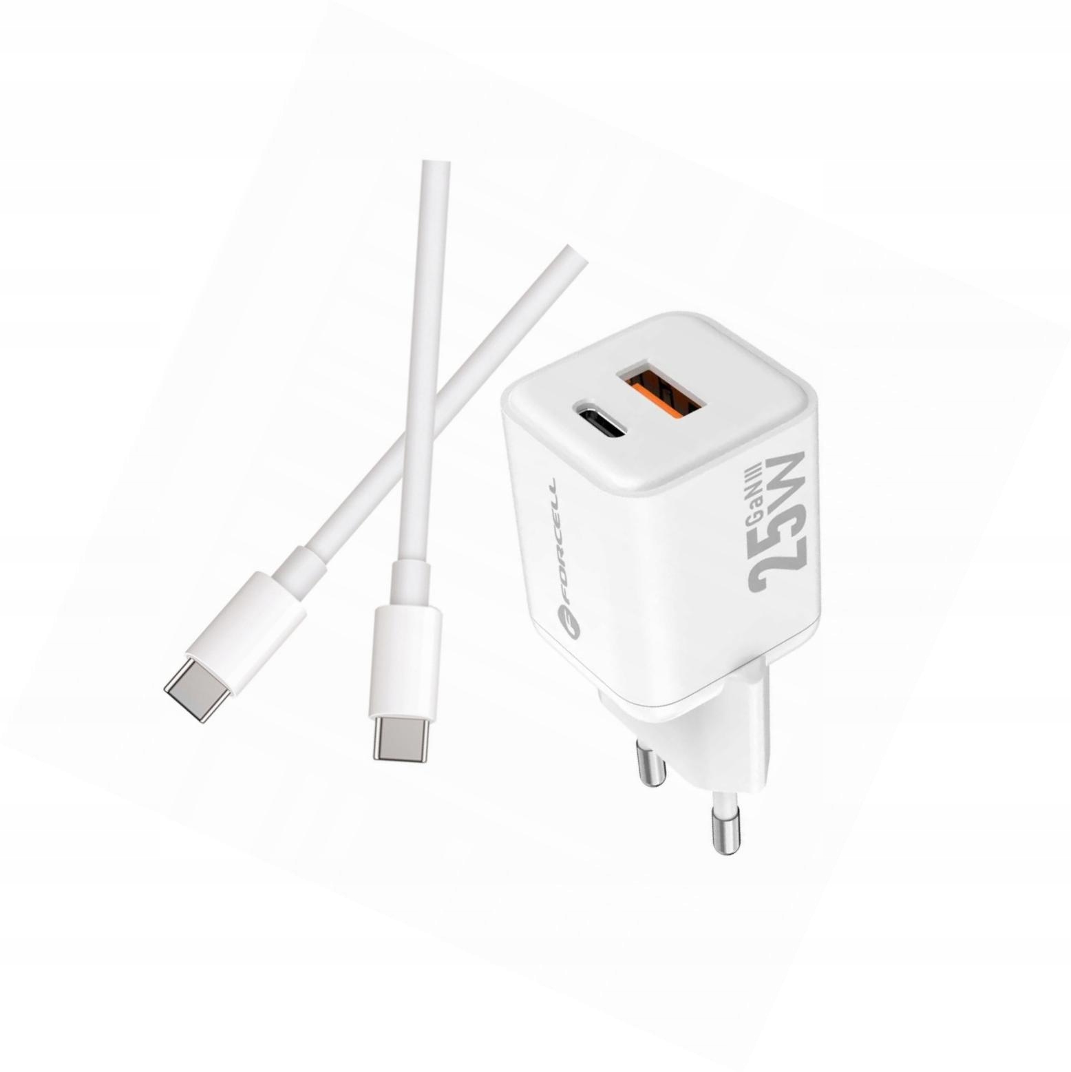Szybka ładowarka Gan 25W 2 porty z kablem Usb-c do Honor 400 Lite