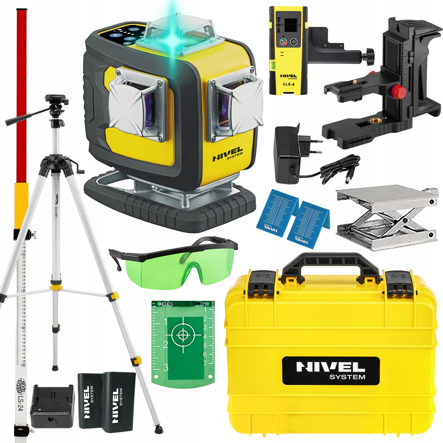 LASER NIEBIESKI NIVEL SYSTEM CL4D-B CLS-4 ZESTAW