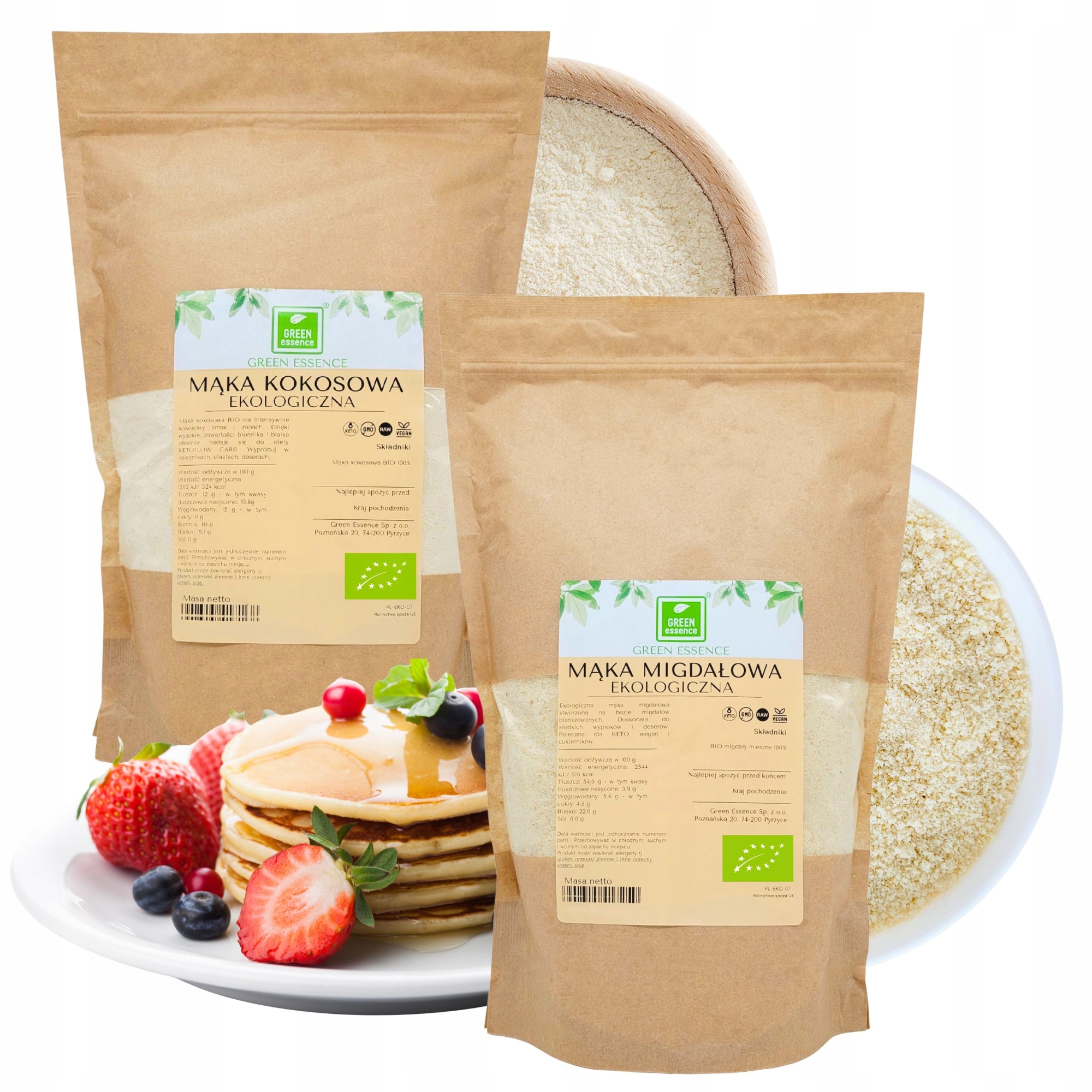 Levně Keto Mouka Kokosová Mandlová Ekologická Kvalita Bio 2 kg Mleté Mandle