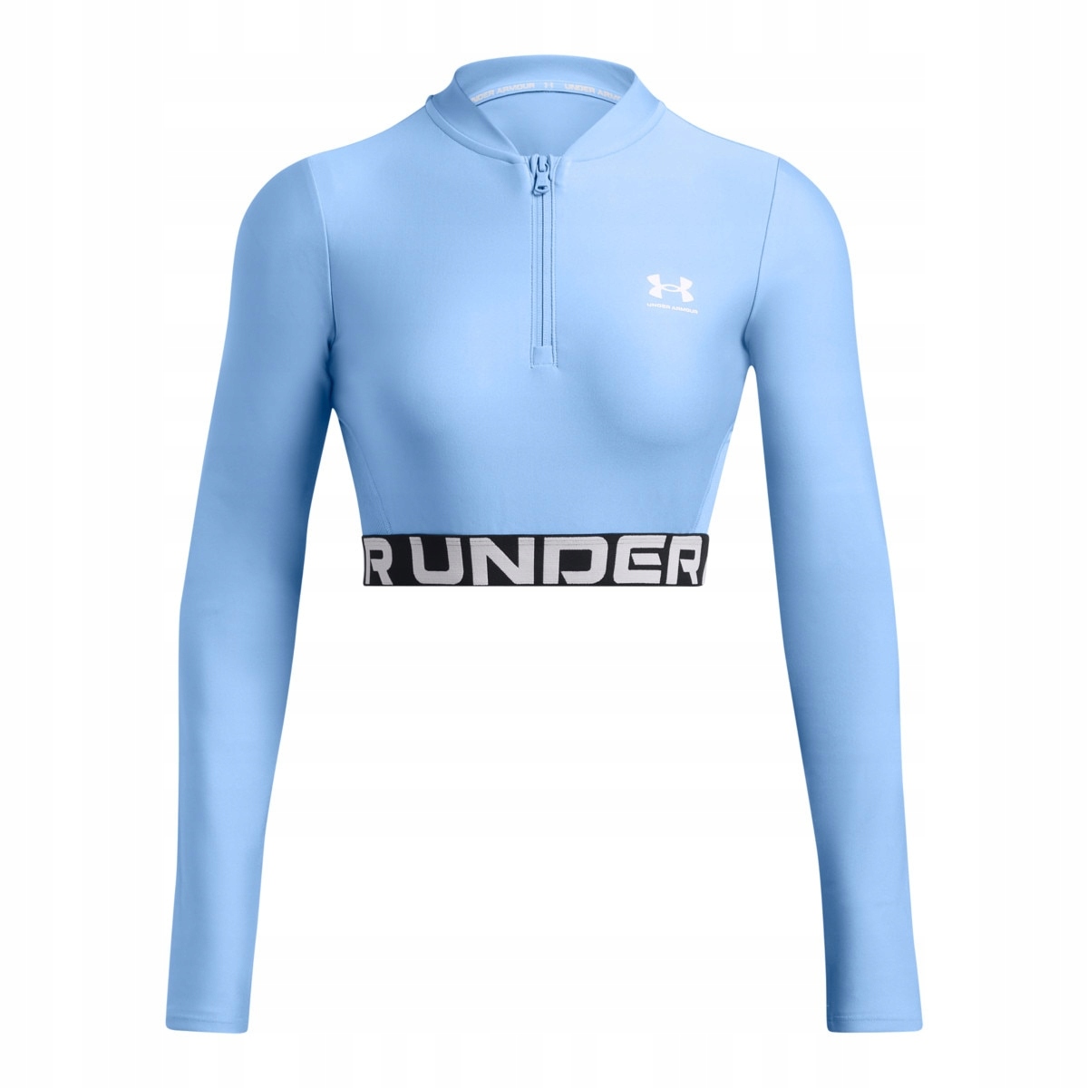 Under Armour Dámské tričko HeatGear Rib 1/4 Zip Ls modrá