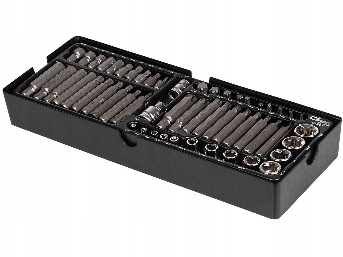 WKŁAD - ZESTAW BITÓW IMBUS H4-H14,TORX T20-T70 I NAS. TORX E4-E24,S2 55 ELE Kod producenta C1207