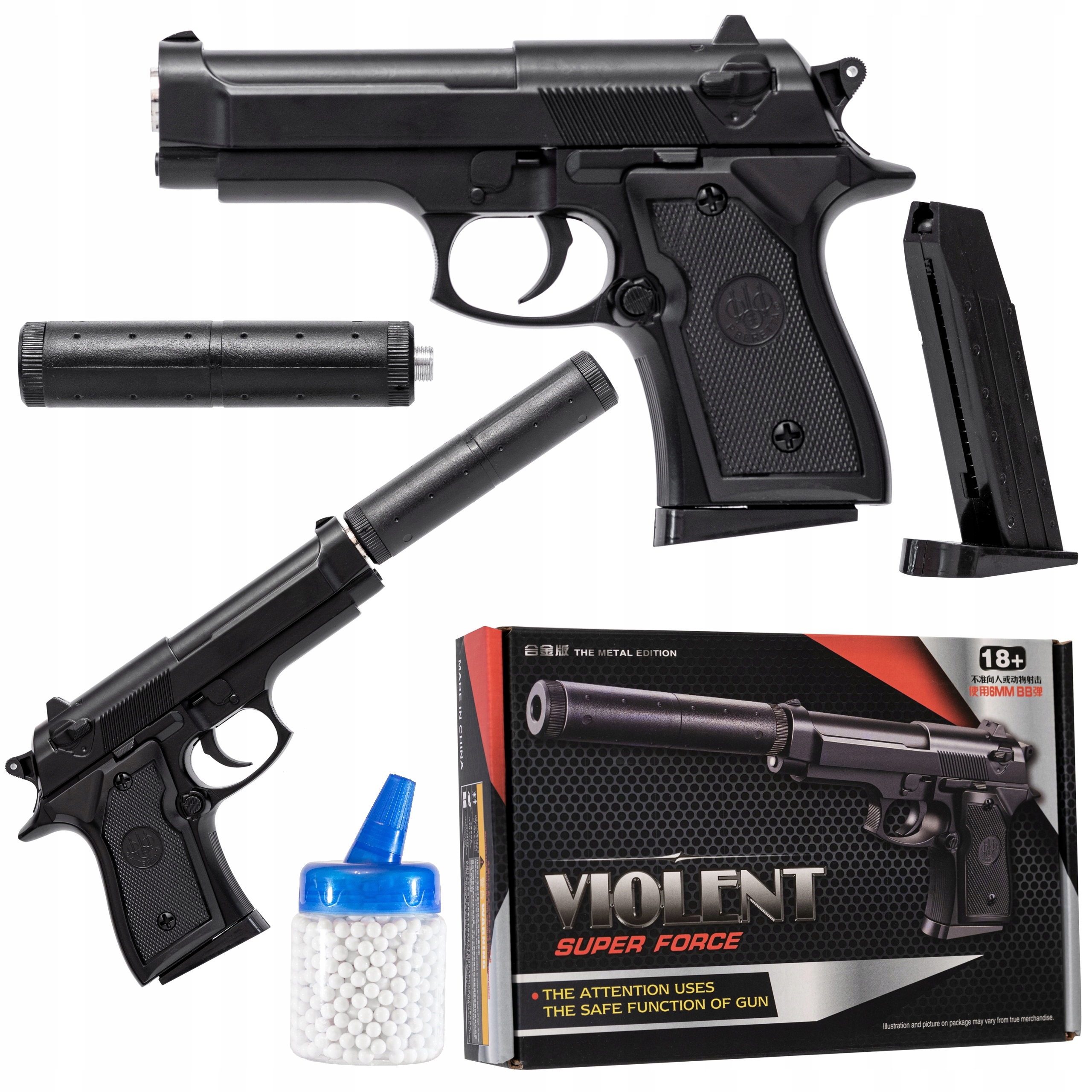 

Pistolet Metalowy Na Kulki Beretta 1000 Kulek