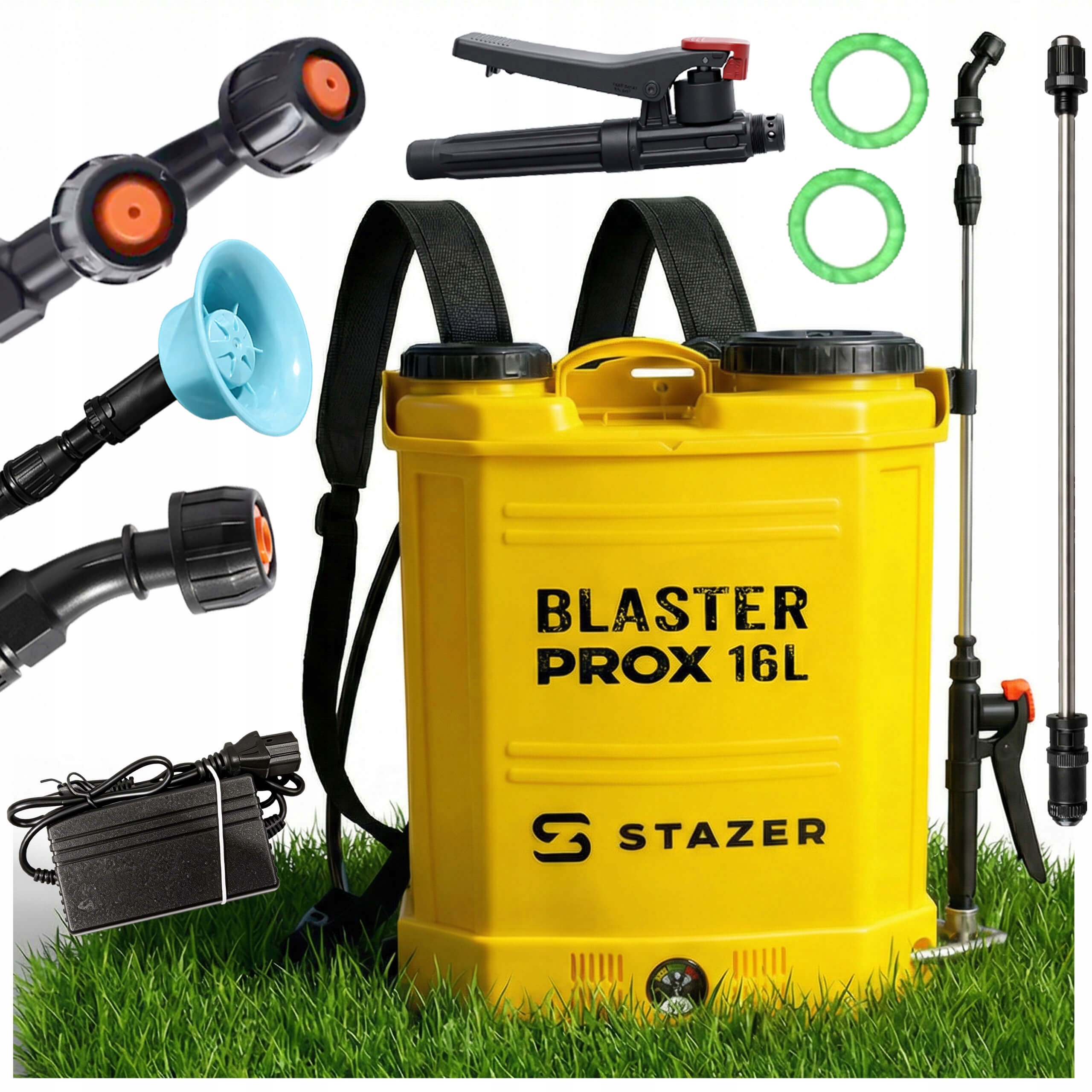 Akumulátorový zahradní postřikovač batohový elektrický lanka 46-80 cm 16 l