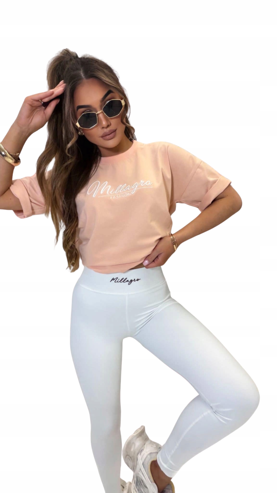 Dámské tričko s výšivkou Millagro Fashion, broskev/oranžová