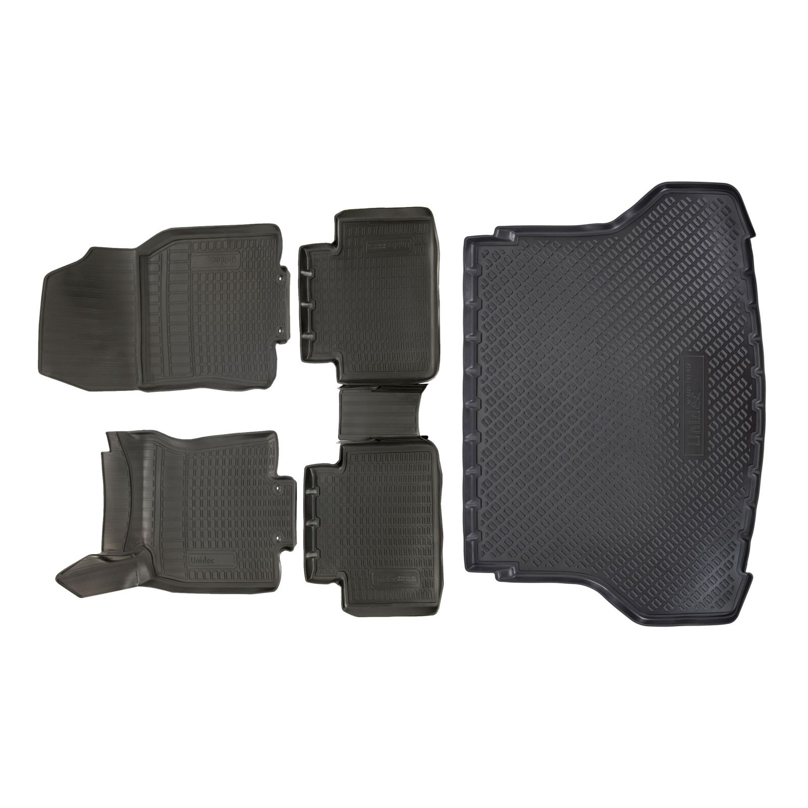 Gumové rohože a vanička do kufra pre Nissan X-Trail T32 2014-2021 5ks