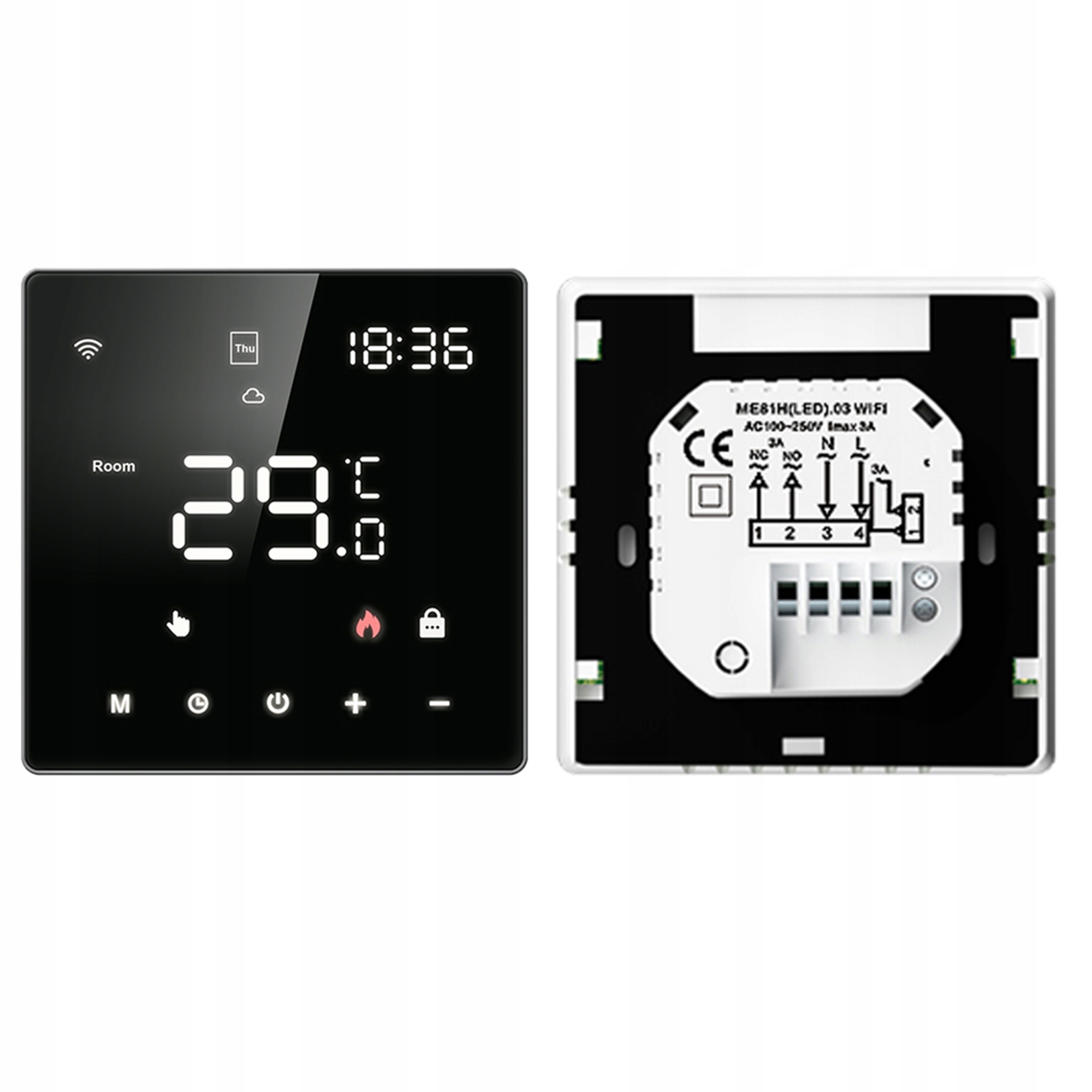 Wifi Tuya Smart Termostat bojler/vodní podlahové vytápění černý