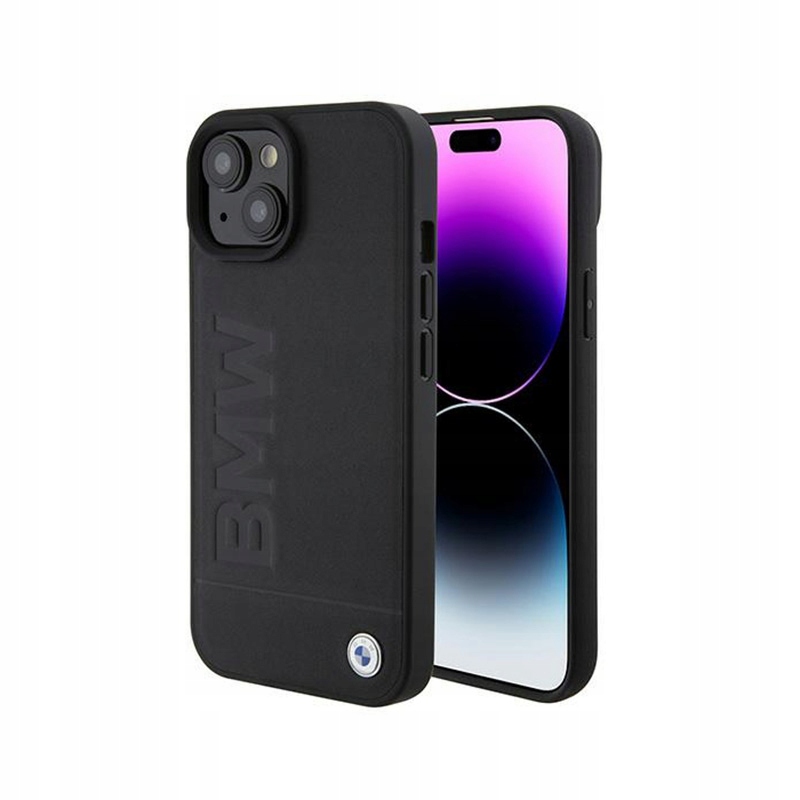 Bmw Leather Hot Stamp MagSafe – Pouzdro pro iPhone 15 (Černé)