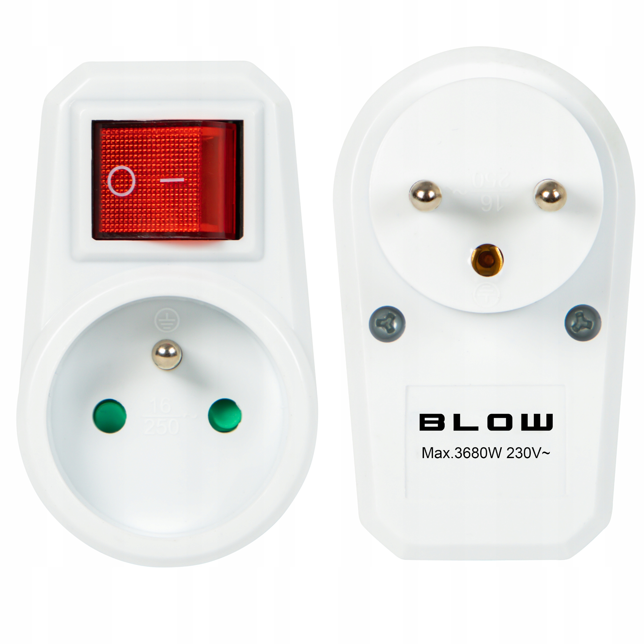 WTYCZKA GNIAZDO ELEKTRYCZNE Z UZIEMIENIEM WYŁĄCZNIK PRĄDU ON/OFF 16A 230V