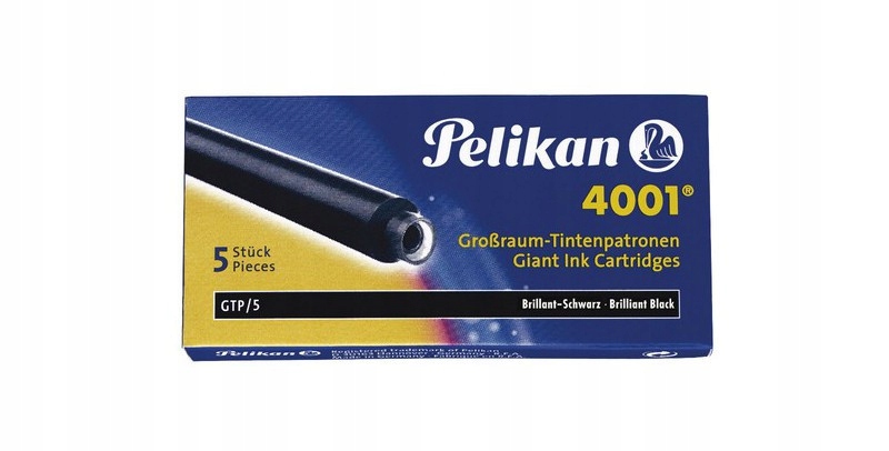 

Pelikan Gtp 4001 Długie Czarne Naboje 5 Sztuk