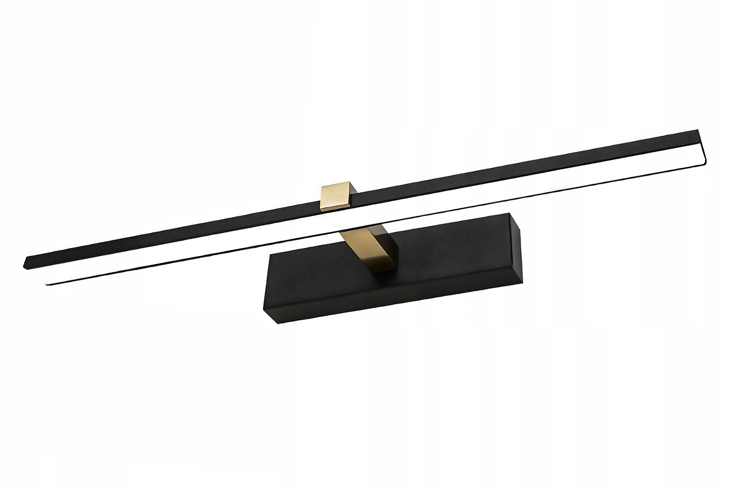 Lampa nad lustro 40 cm galeryjkę szafkę 8Wczarno-złota kinkiet ścienny