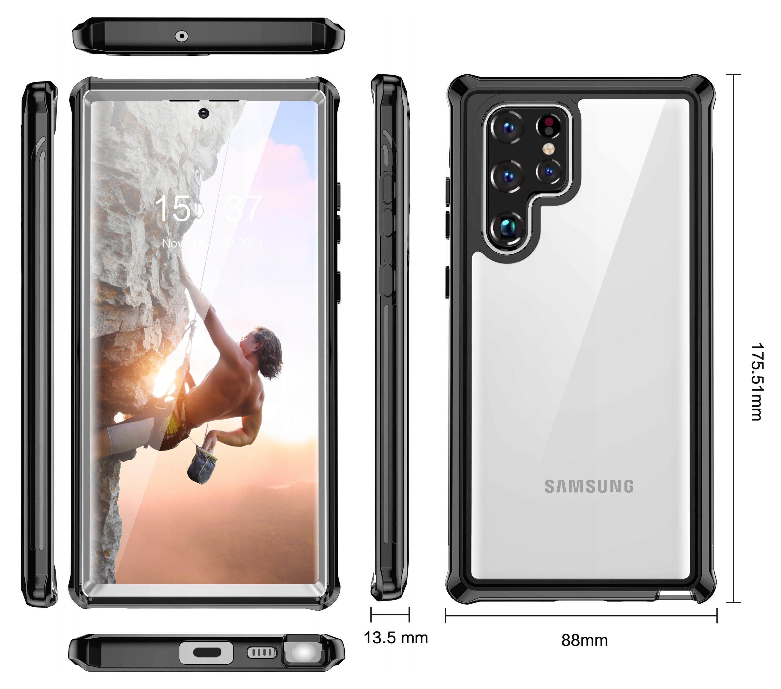 Exoguard Case Etui 360° Solidna Wytrzymała Obudowa Samsung Galaxy s22 Ultra