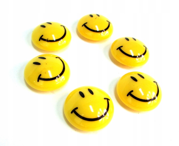 

Magnesy Kolorowe Na Lodówkę Do Tablic Emoji 6 szt
