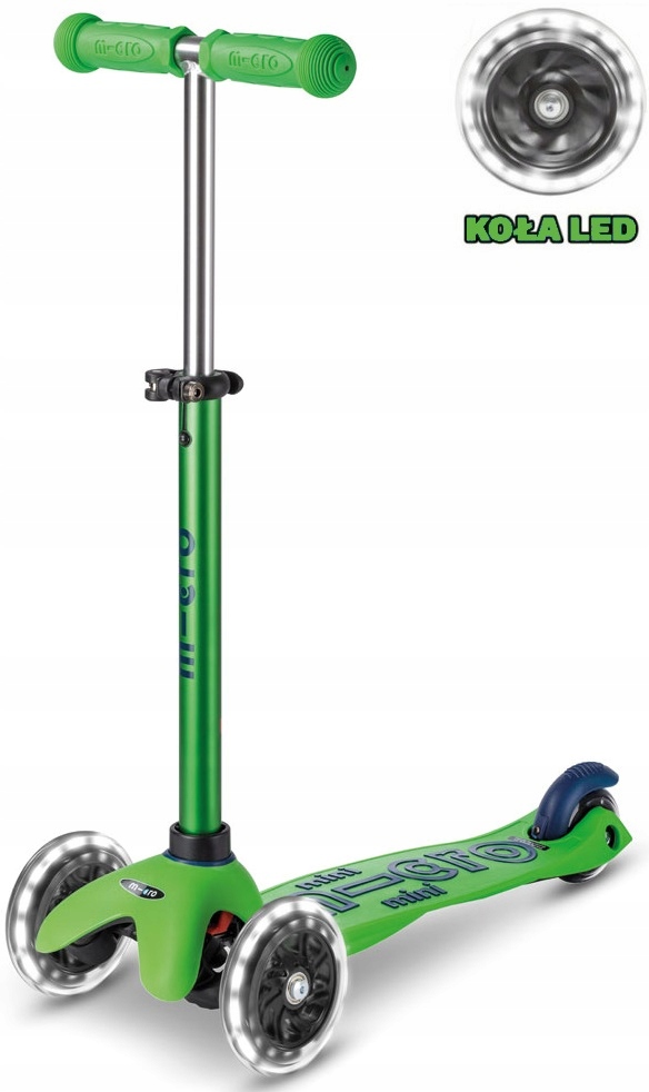 Hulajnoga Mini Micro Deluxe Green Blue zielona Led