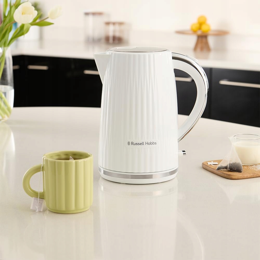 RUSSELL HOBBS Czajnik Elektryczny 1,7L 2400W Biały Stalowy Filtr Wskaźnik — miniatura 2