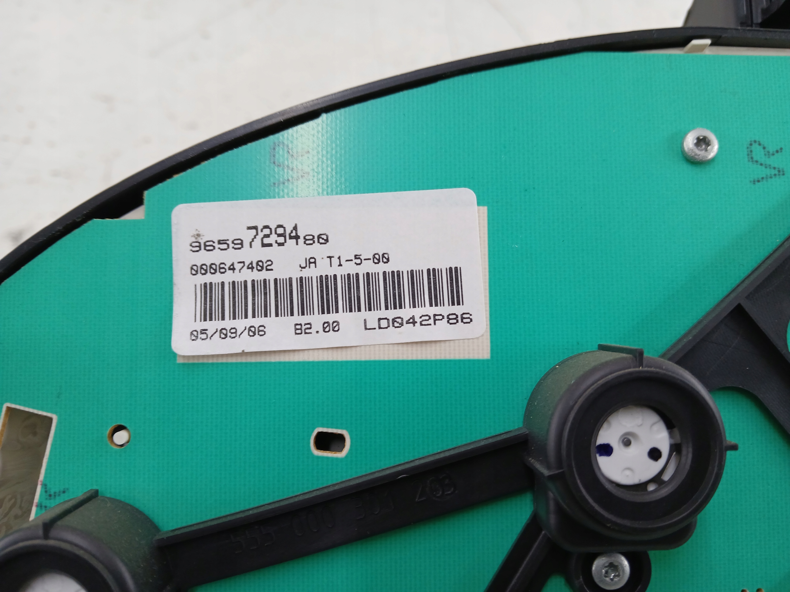PEUGEOT 206 1.4 dials dials 9659729480