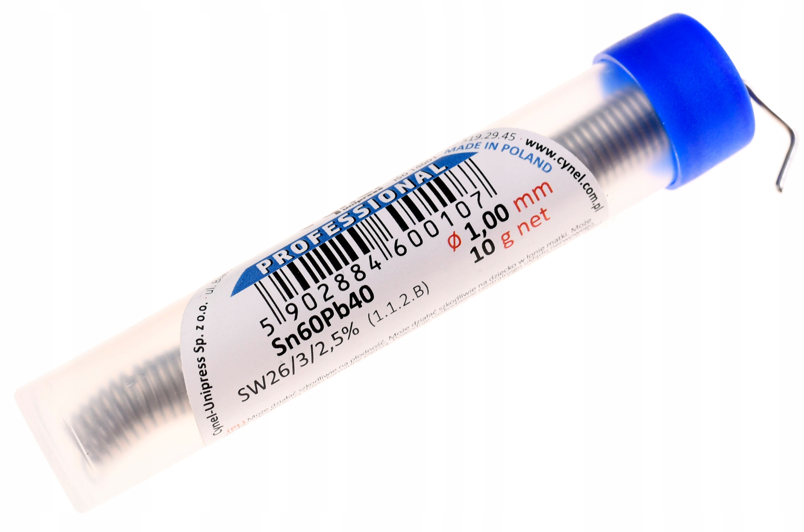 

Cynel Cyna lutownicza Sn60Pb40 z kalafonią 1mm 10g