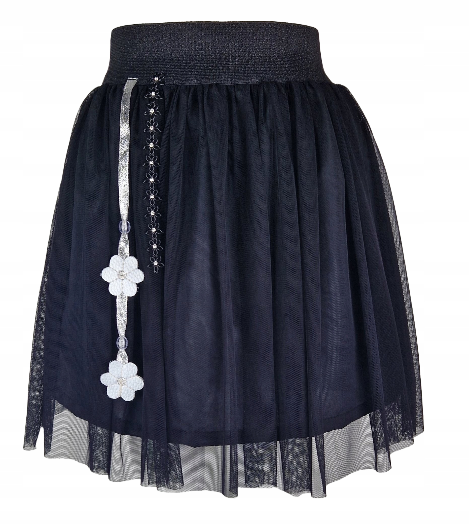 Spódnica szyfonowa czarna R. 86-98 dł. 27cm S