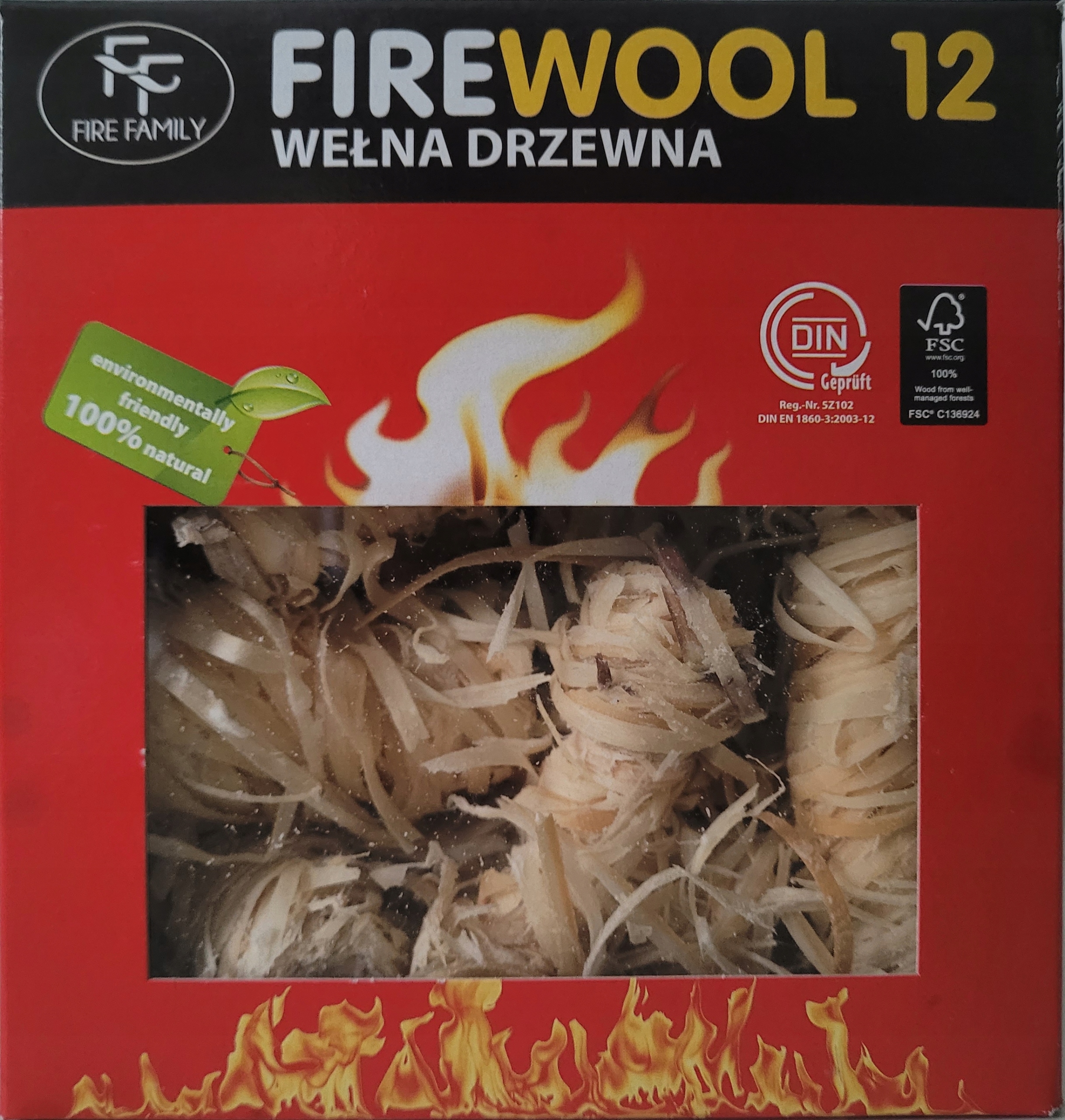 Rozpałka Fire Family 0,3 kg wełna drzewna