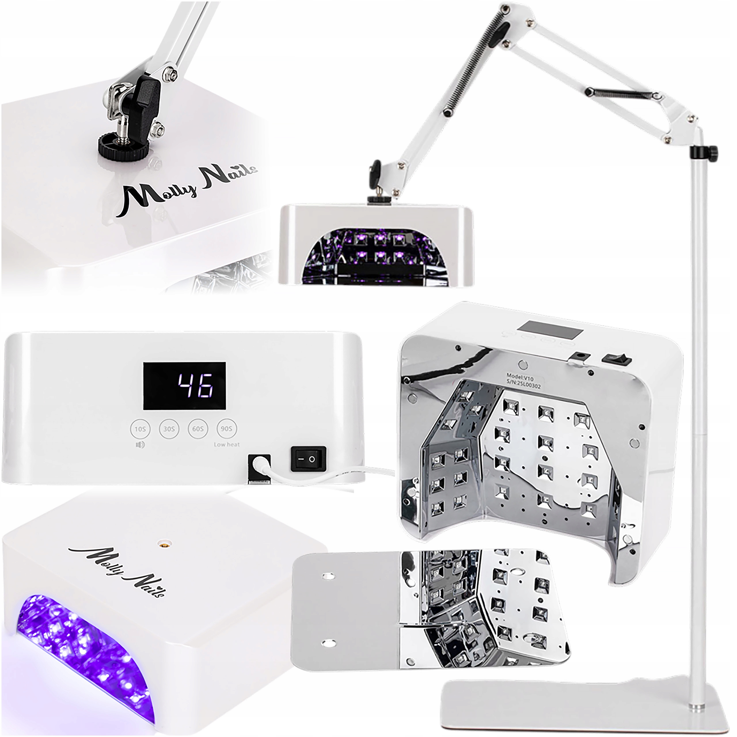 Profesionální Uv/led zrcadlová lampa Mollynails V10 36W Silná hybridní