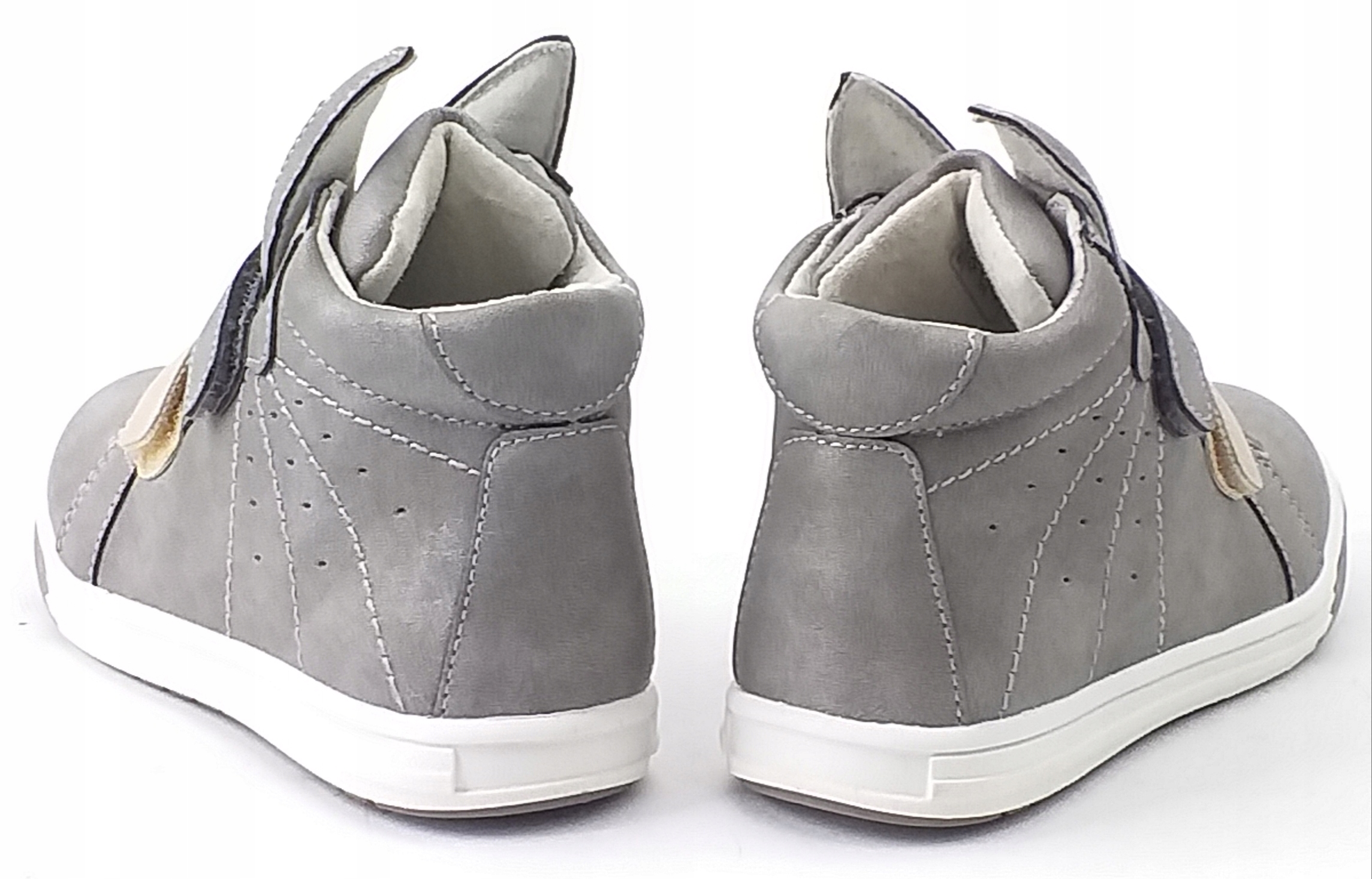 WOJTYŁKO BUTY DZIECIĘCE TRZEWIKI SZARE NA RZEP 21 Rozmiar (new) 21