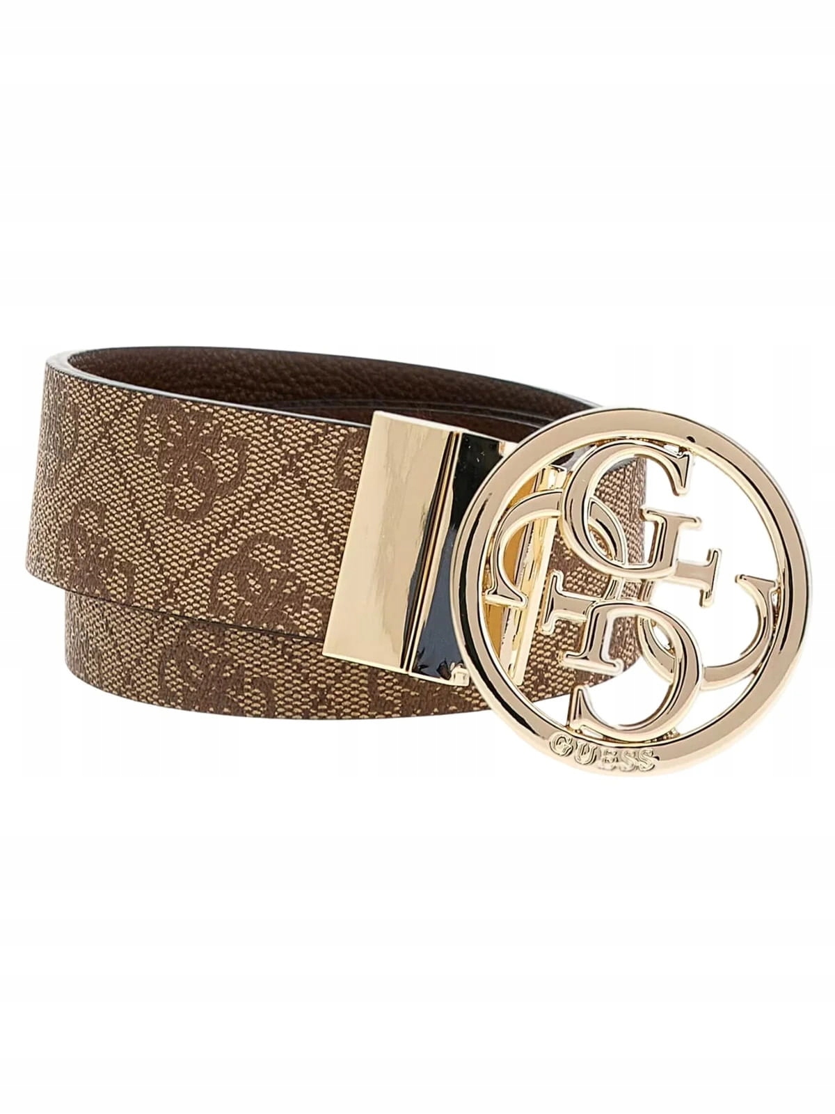 Pásek Dámský Kožený Guess Elegantní Ke Kalhotám Spona BW9166 P4235 Hnědá