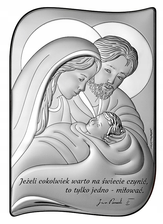 Strieborný obraz Svätá rodina 6776S/3