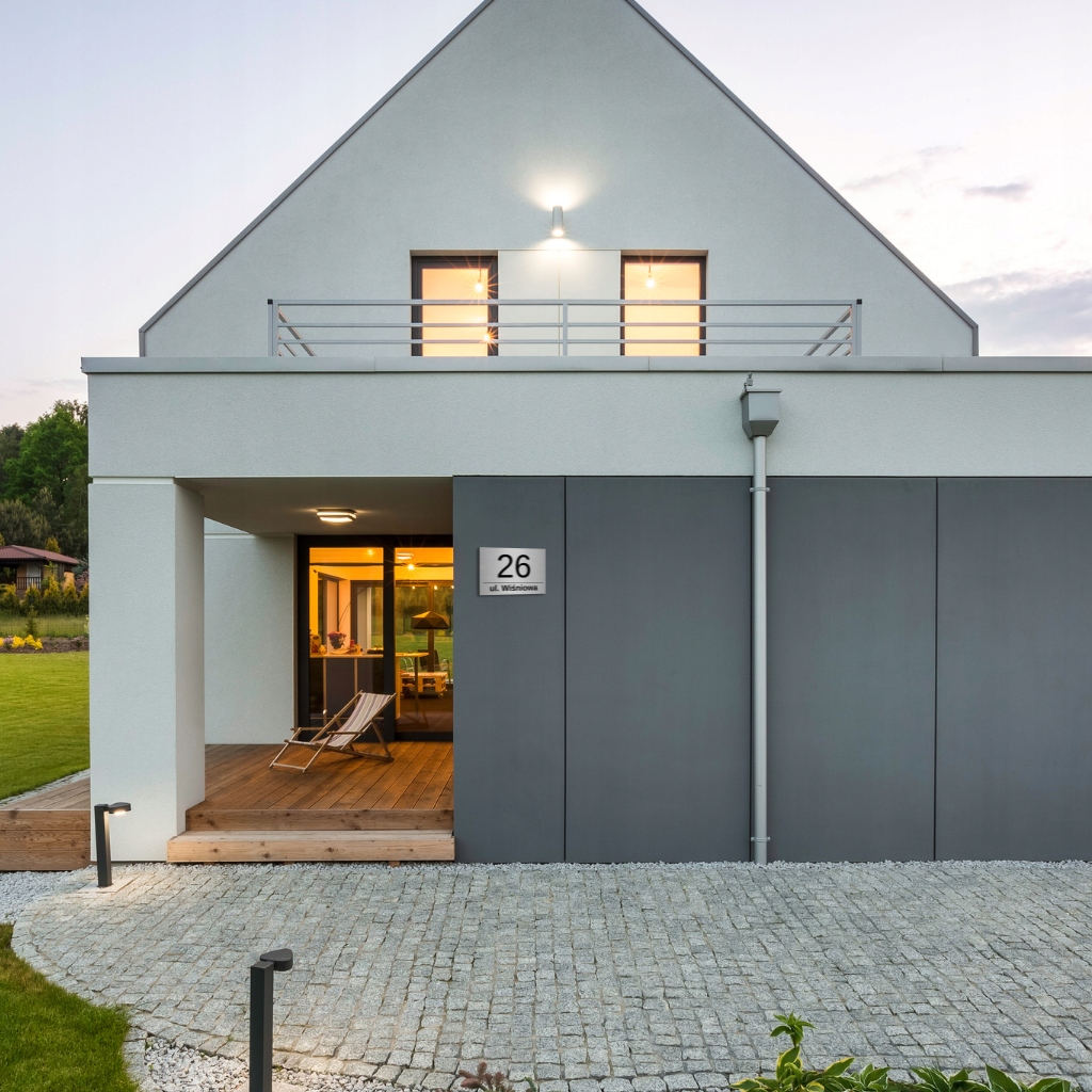 TABLICZKA NUMER NA DOM 40x30 cm DYSTANSE MONTAŻOWE DUŻA ALUMINIOWA ADRES Marka 3dCity