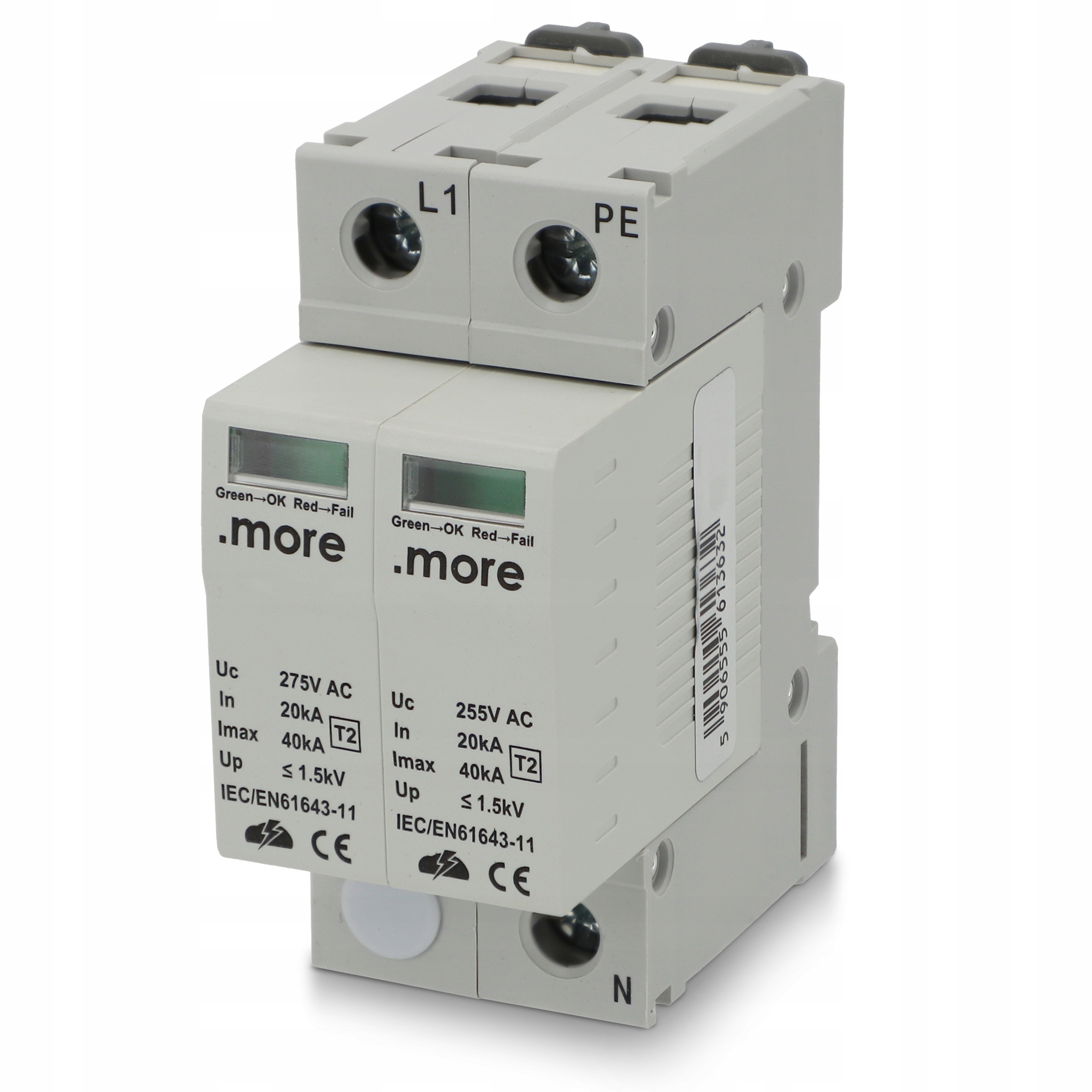 Omezovač přepětí Přepěťová ochrana Varistor T2 T1 třída B C 30kA