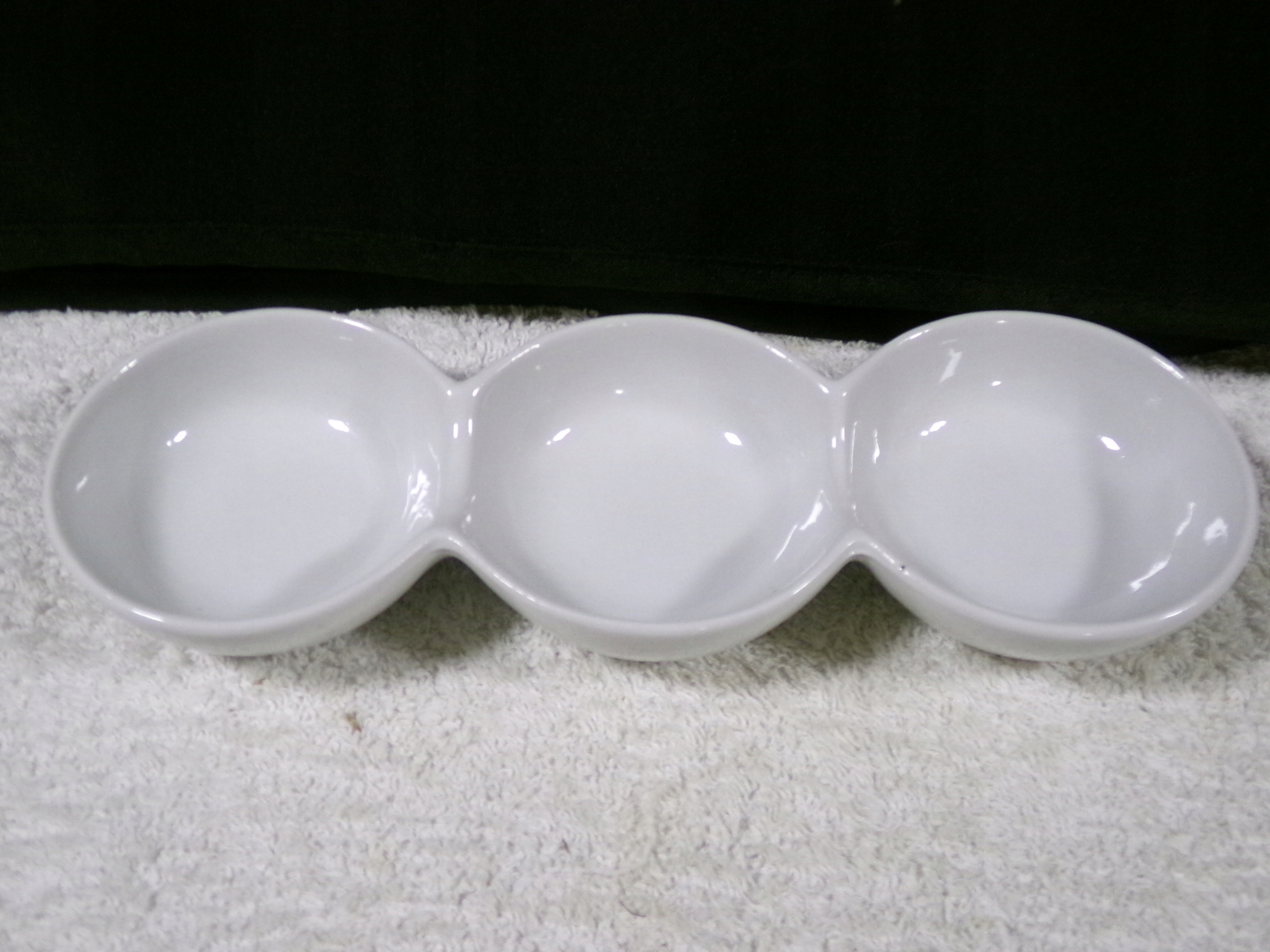 Potrójna miseczka porcelanowa do dipów