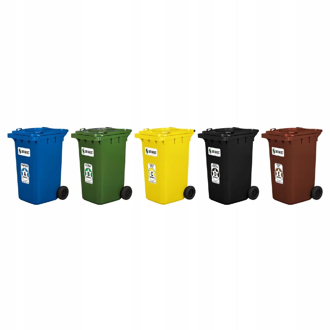 SEGREC Kosz/Pojemnik 240L Żółty Classic (Na Plastik/Metal) Typ uniwersalne