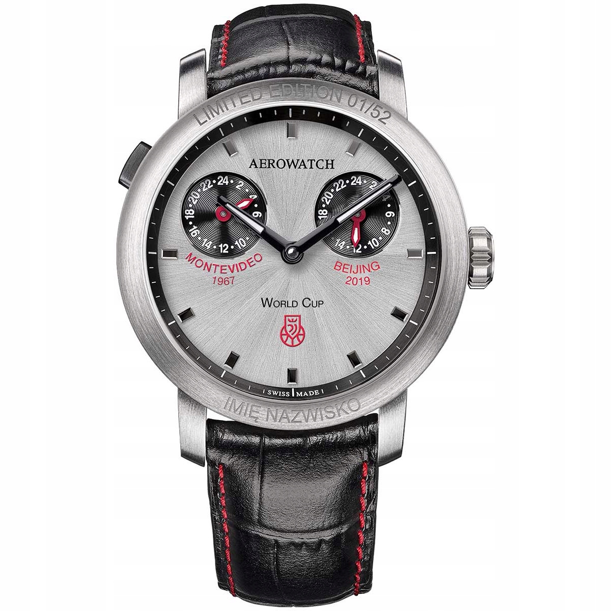 Pánské Hodinky Aerowatch Renaissance Polish Basketball s černým páskem