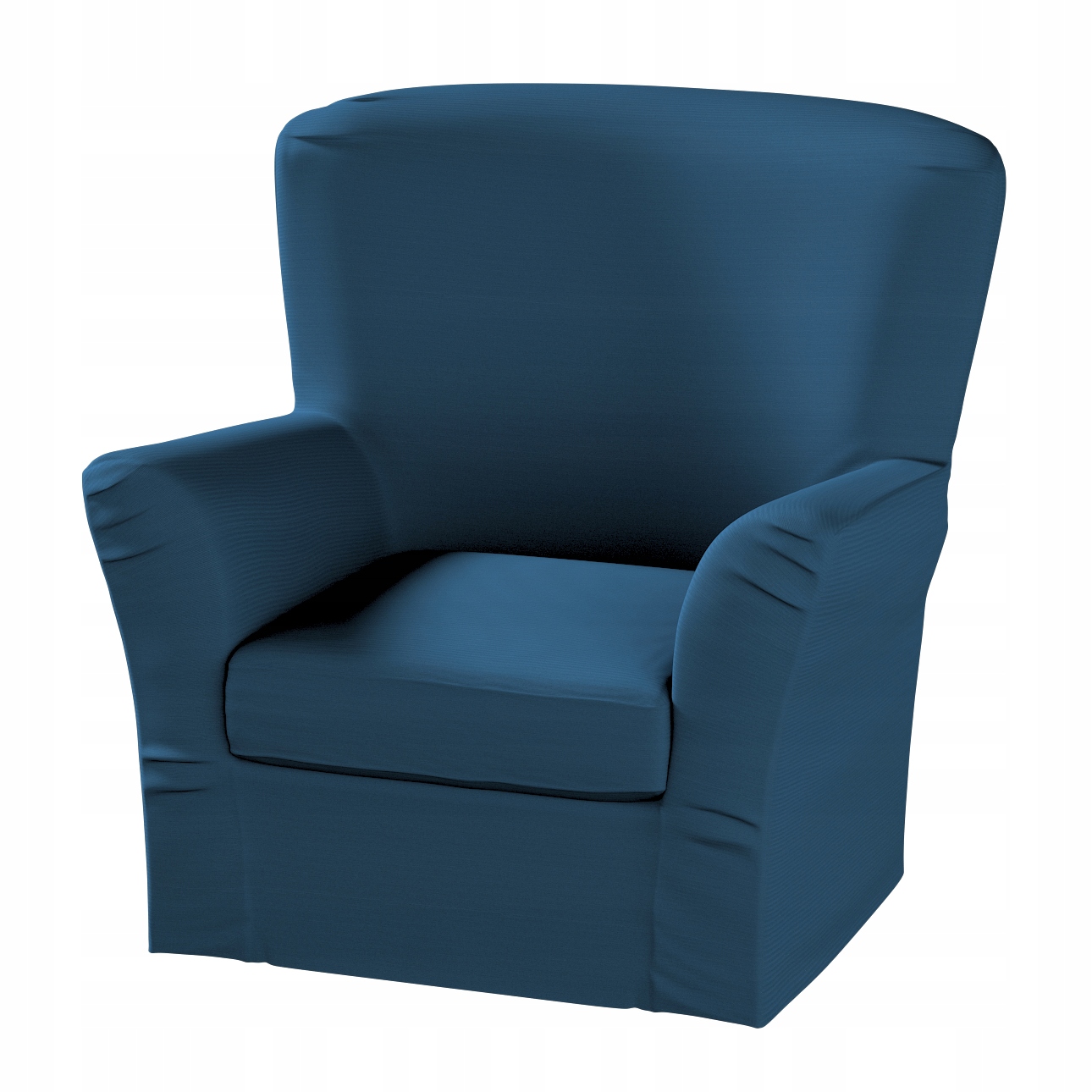 Dekoria Potah na křeslo Tomelilla vysoký s záložkami Ikea modrý