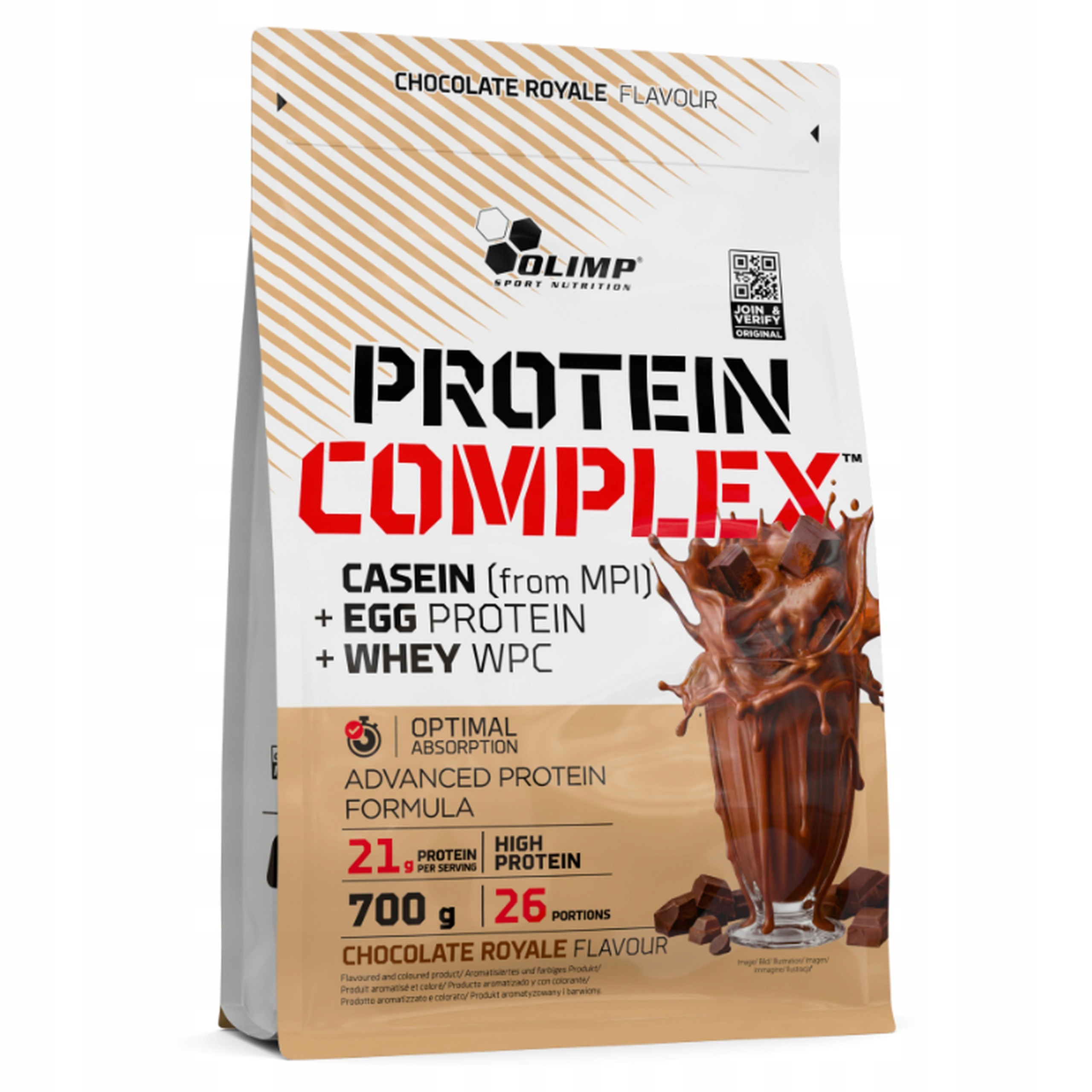 Olimp Whey Protein Complex 700 g Vaječný Protein Izolát Syrovátka Čokoláda