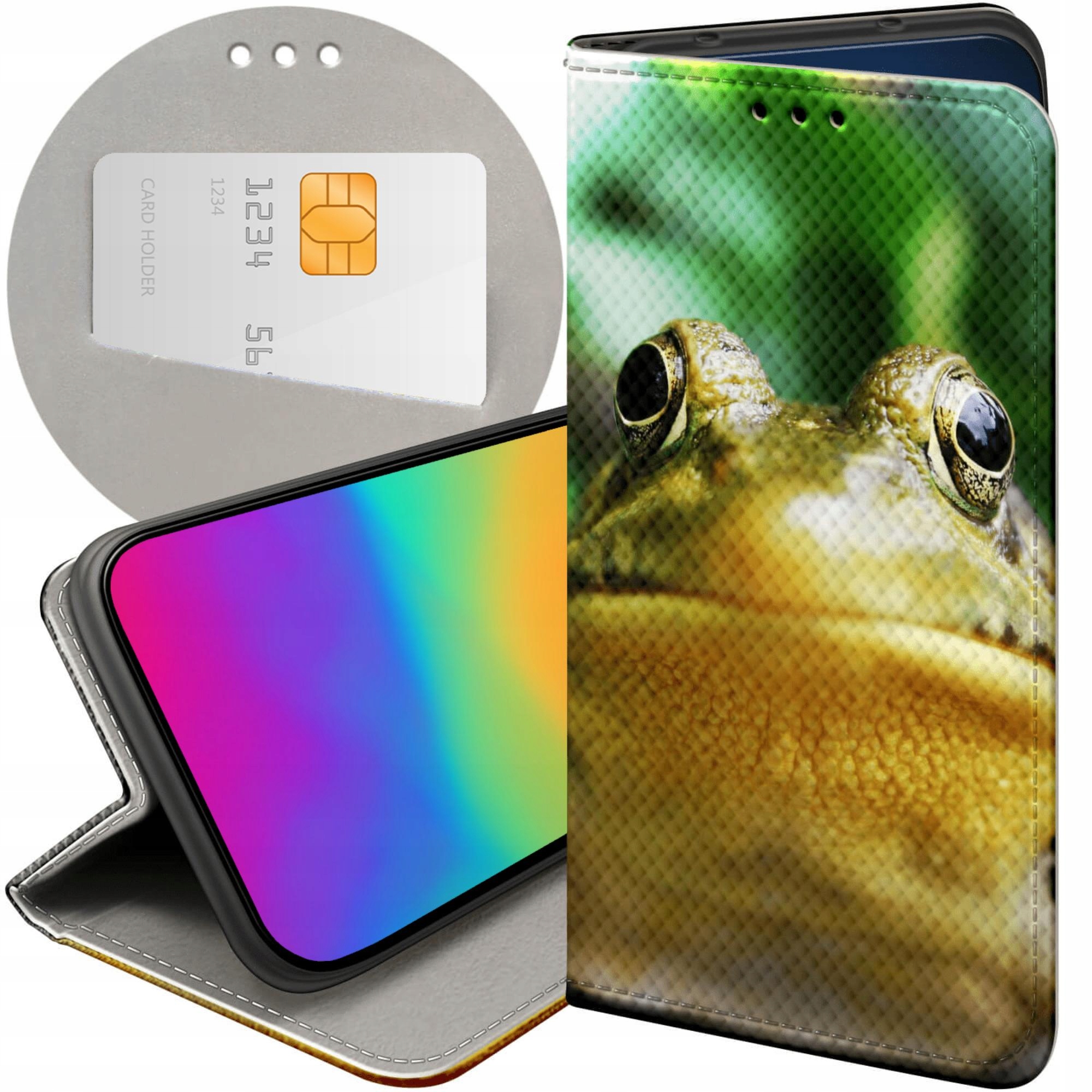 Etui Z Klapką Do Xiaomi Redmi Note 9T Żabka Żaba Frog Futerał Case