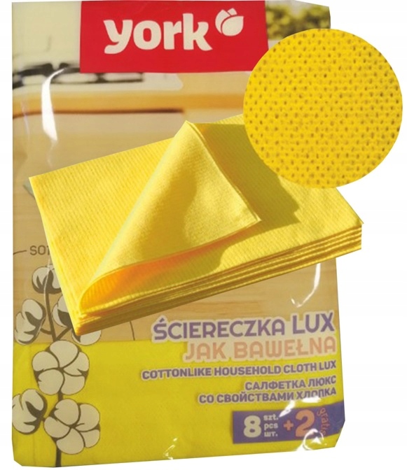 

York 8+2 Ściereczki Lux jak bawełna