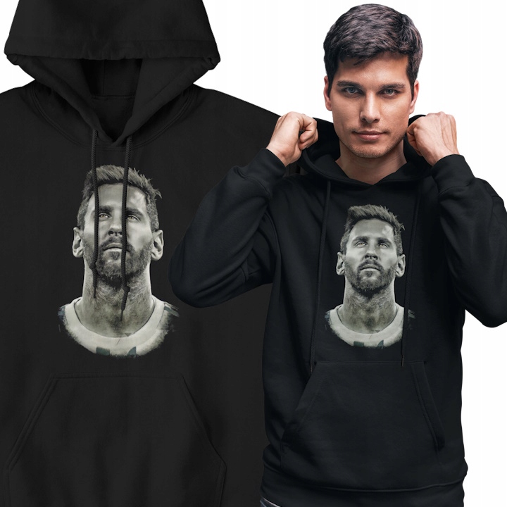 Pánská mikina s kapucí Lionel Messi s potiskem fotbal Argentina Barcelona