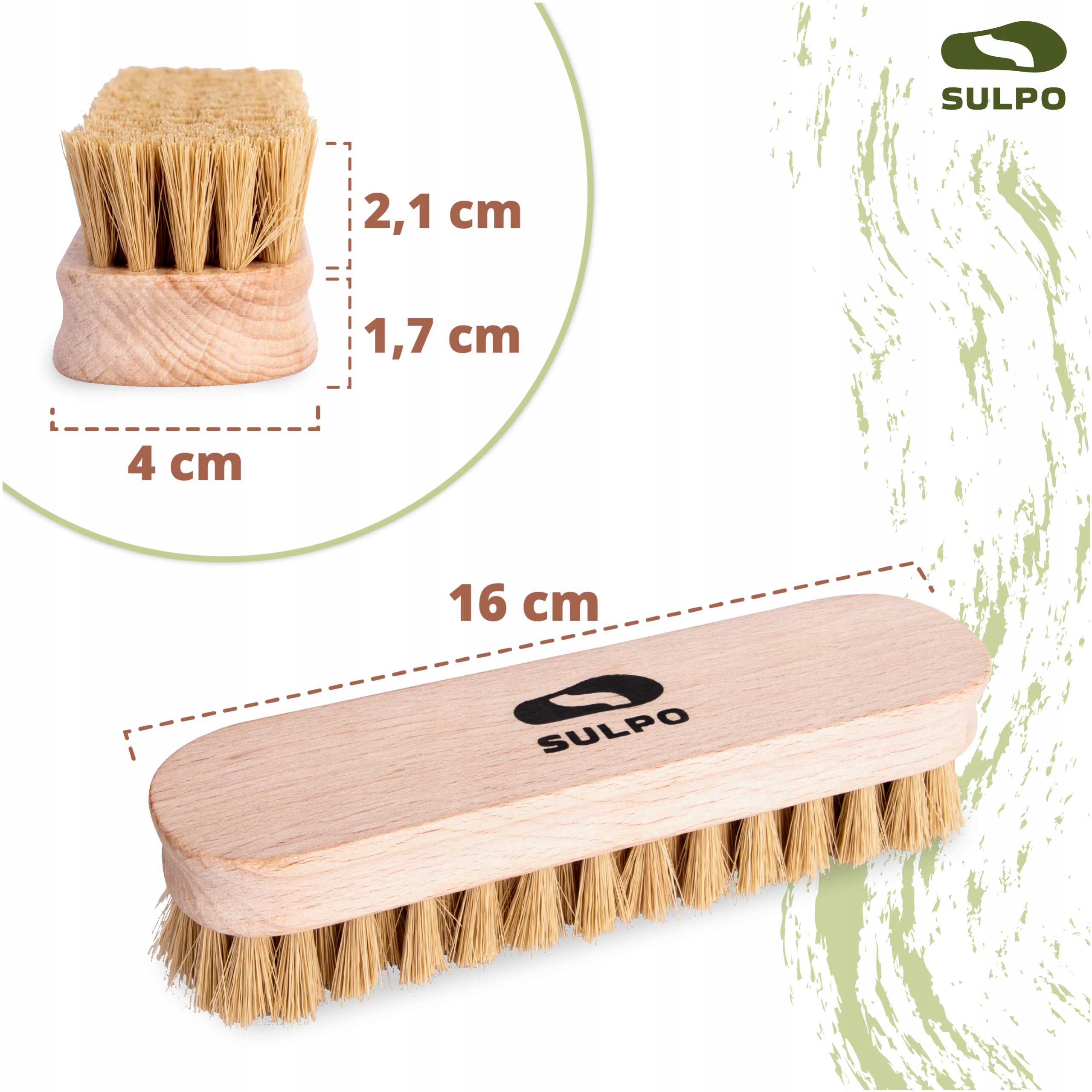 SZCZOTKA do polerowania obuwia DŁUGOŚĆ 17 CM Marka Sulpo