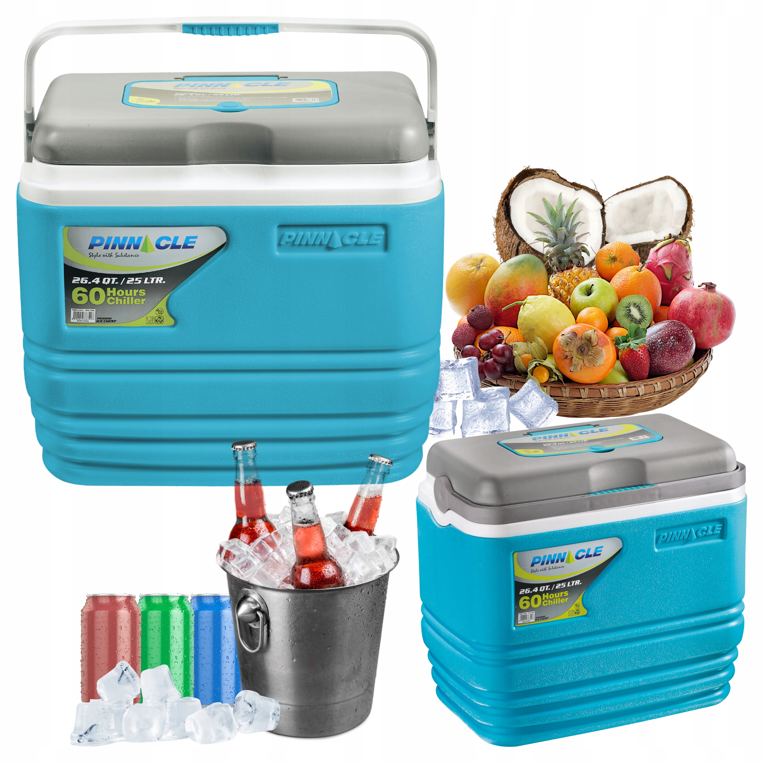 Lodówka turystyczna Pinnacle Tpx 7006 25 L turkusowa, na biwak, piknik