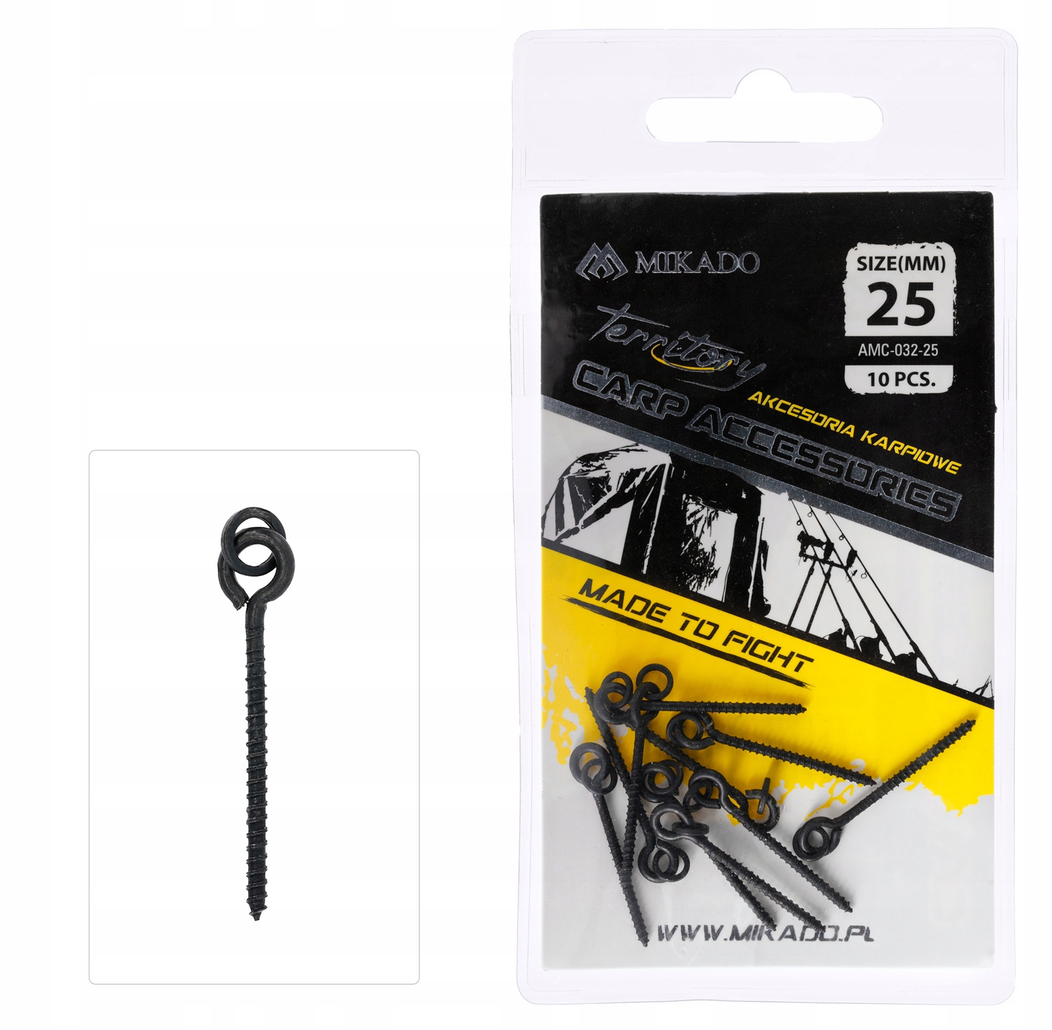 Igła Wkręty do kulek proteinowych z kółkiem 25mm Mikado igły