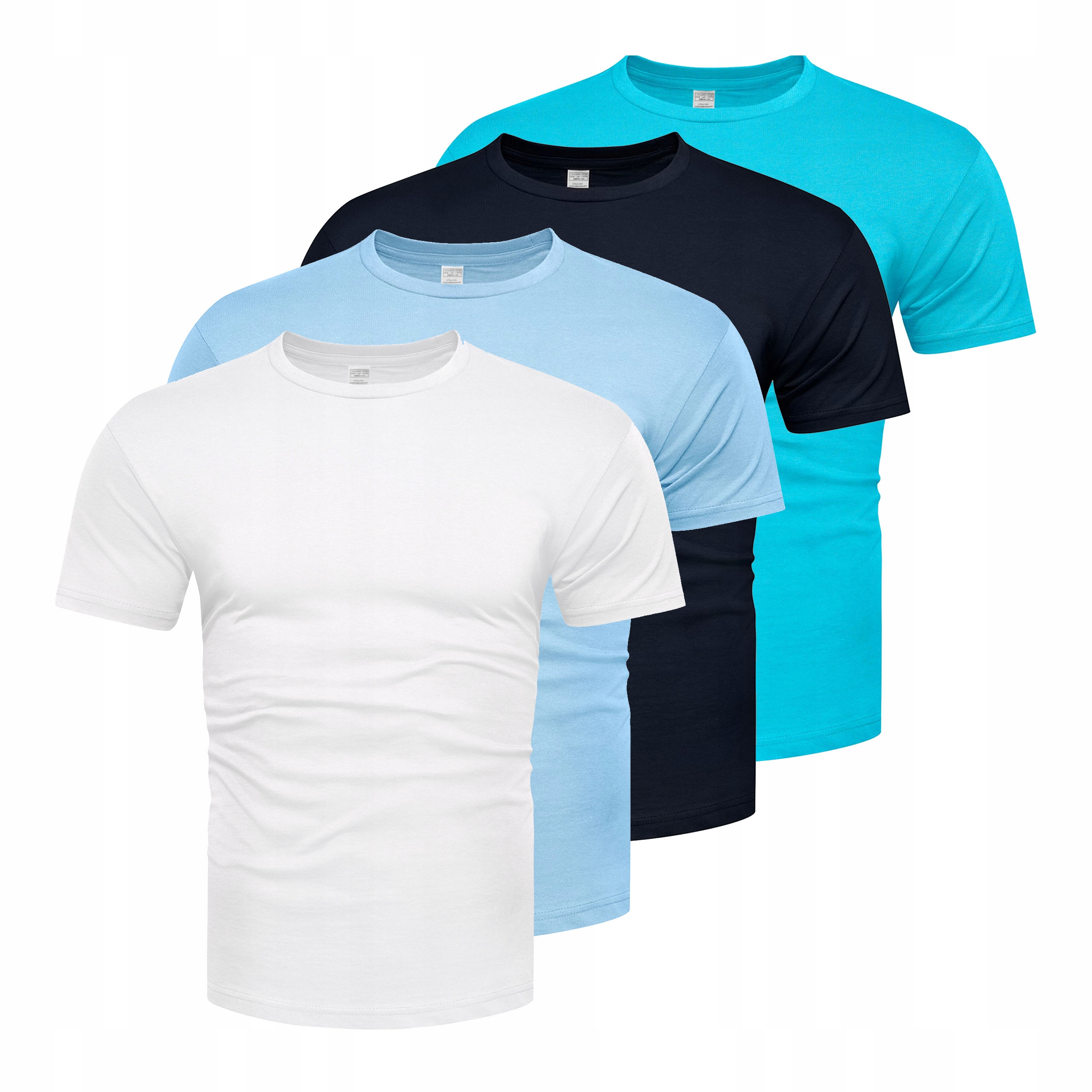 T-shirt Męski Premium Koszulka Komplet Zestaw 4 Sztuki L