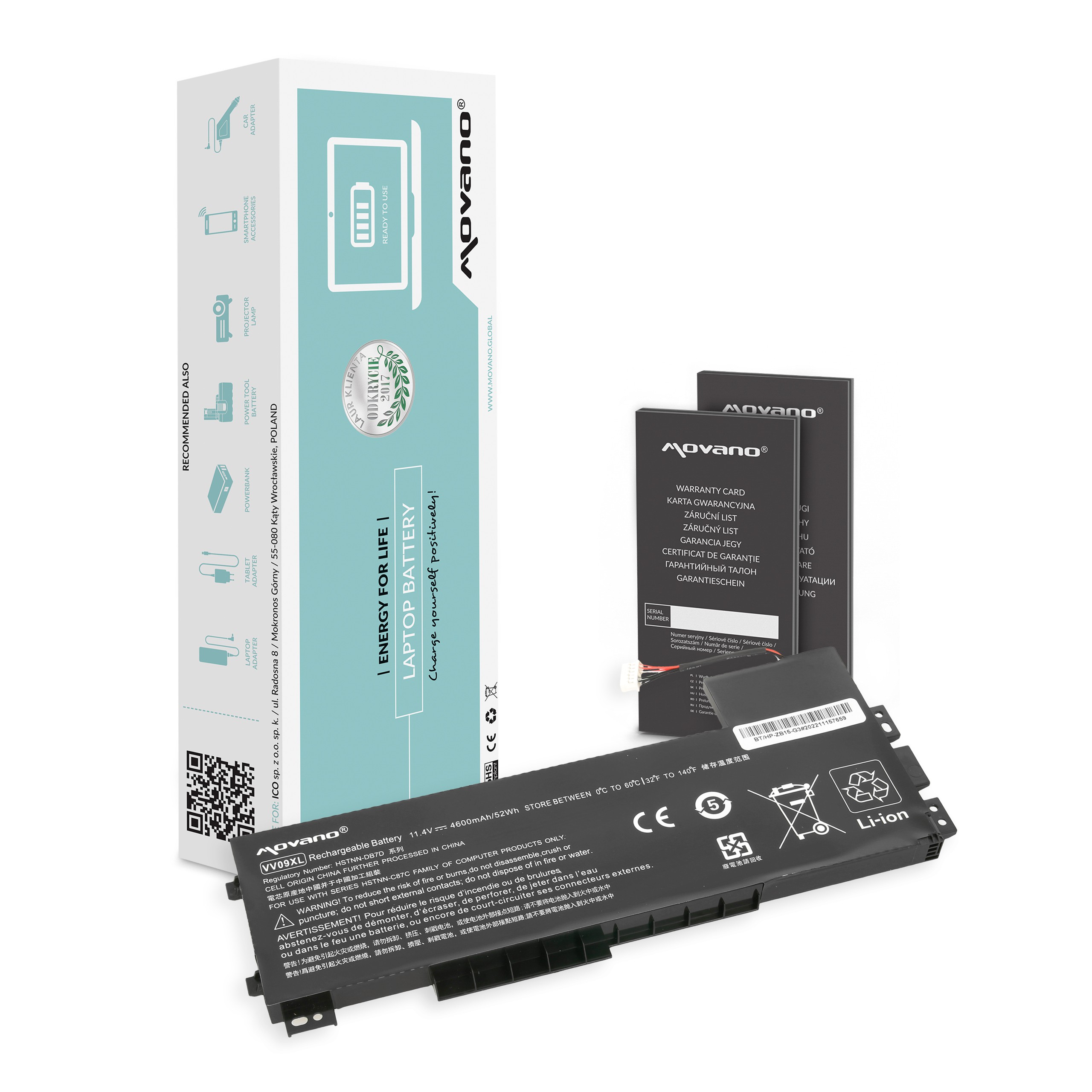 Baterie Movano pro Hp ZBook 15 G3, 15 G4