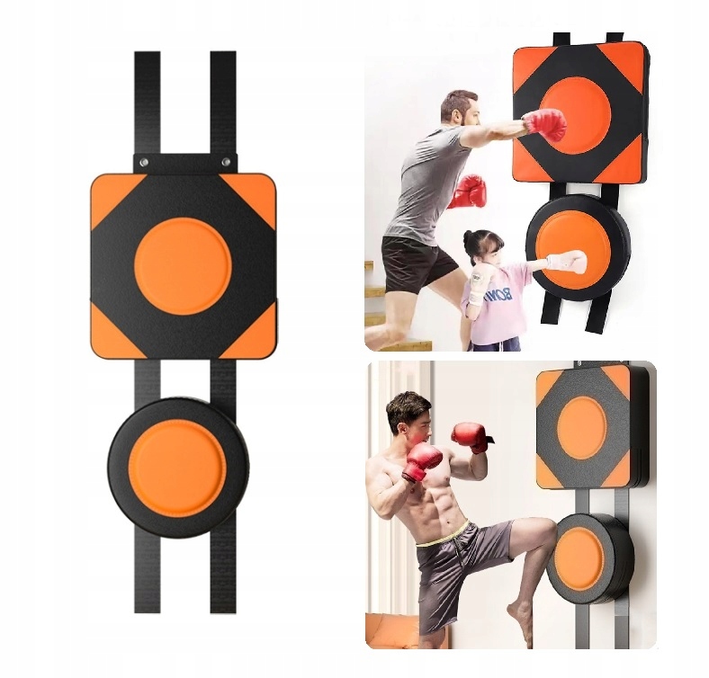 Mata Bokserska Na Ścianę Treningowa Worek Do Boksowania Zestaw 2 Tarcz