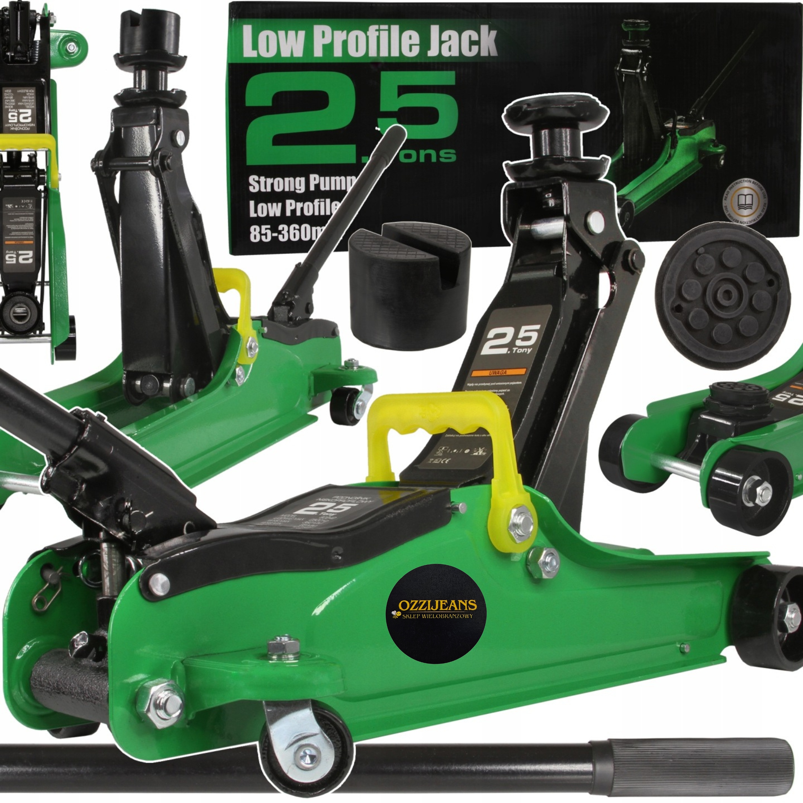 Žába Hever Automobilový Zvedák Zvedák Rozsah 85-360 MM 2,5T