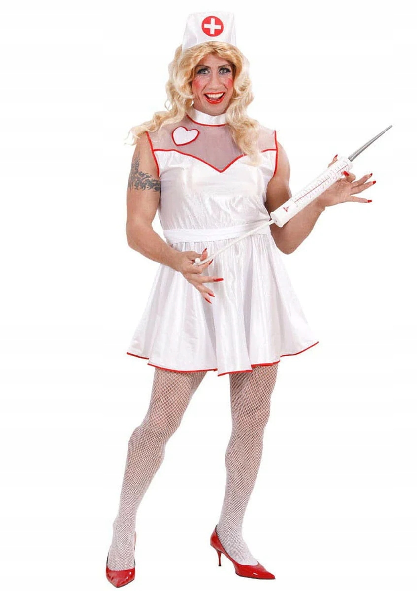 Vtipný Kostým Sexy zdravotní sestra pro muže Ošetřovatel Karneval XL