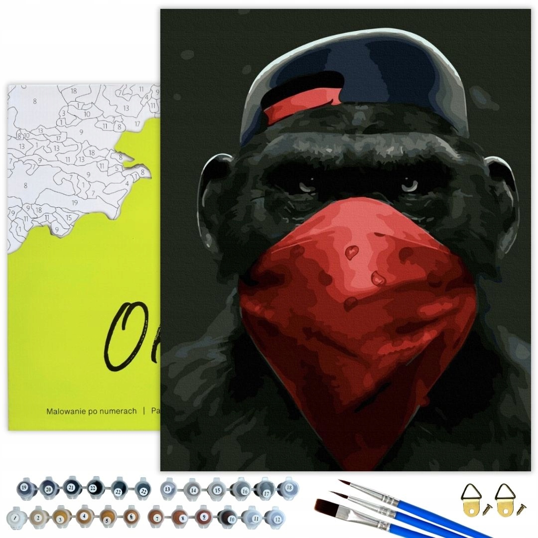 Malování Podle Čísel S Rámem Obrázky pro malování podle čísel Opice Oh Art