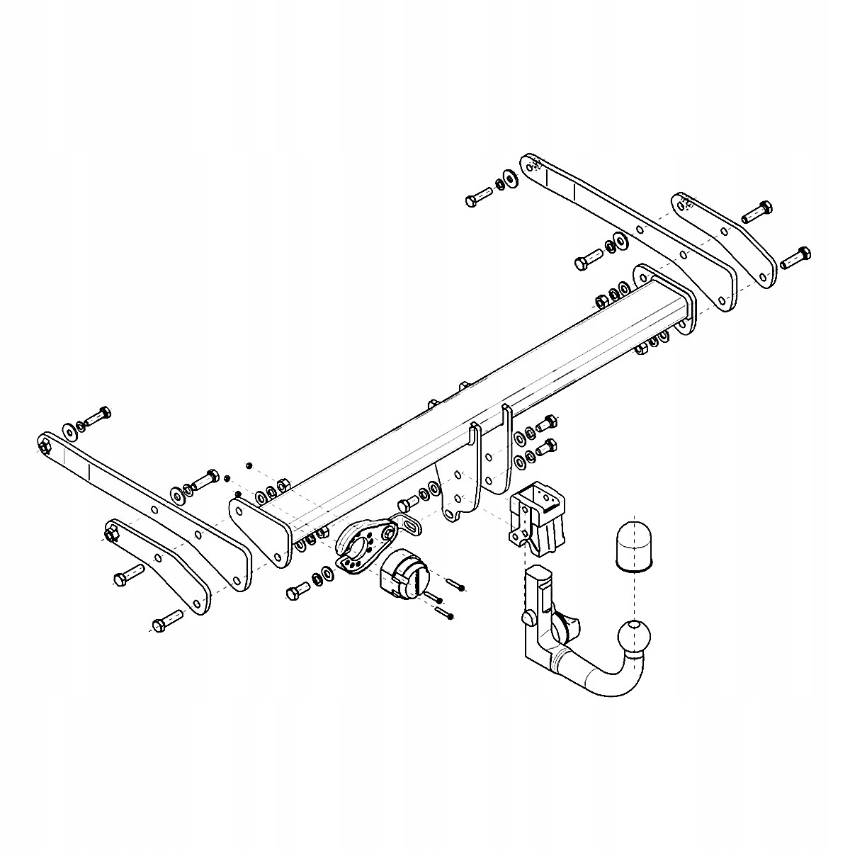Hak holowniczy Wypinany do Audi Q5 2 FY II SUV od 17 MODUŁ 13 PIN GRATIS Producent Steinhof